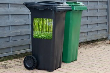 MuchoWow Wandsticker Wald - Bäume - Grün (1 St), Mülleimer-aufkleber, Mülltonne, Sticker, Container, Abfalbehälter