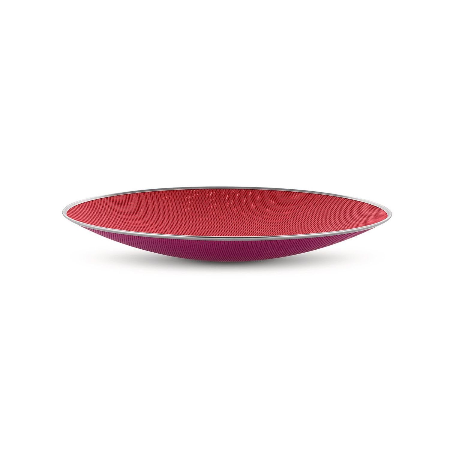 Alessi Obstschale Cohncave Rot 33 cm, Epoxidharzbeschichteter Stahl