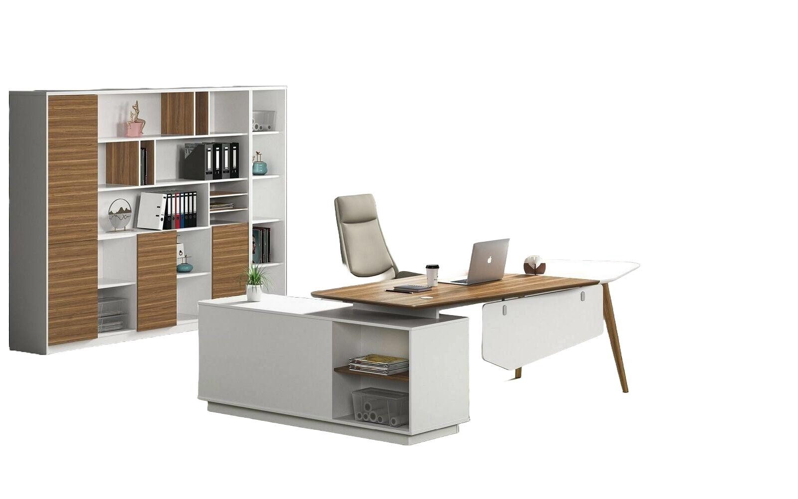 Eckschreibtisch Tisch Holz Schreibtisch Tische Büro Einrichtung Eckschreibtische Weiß