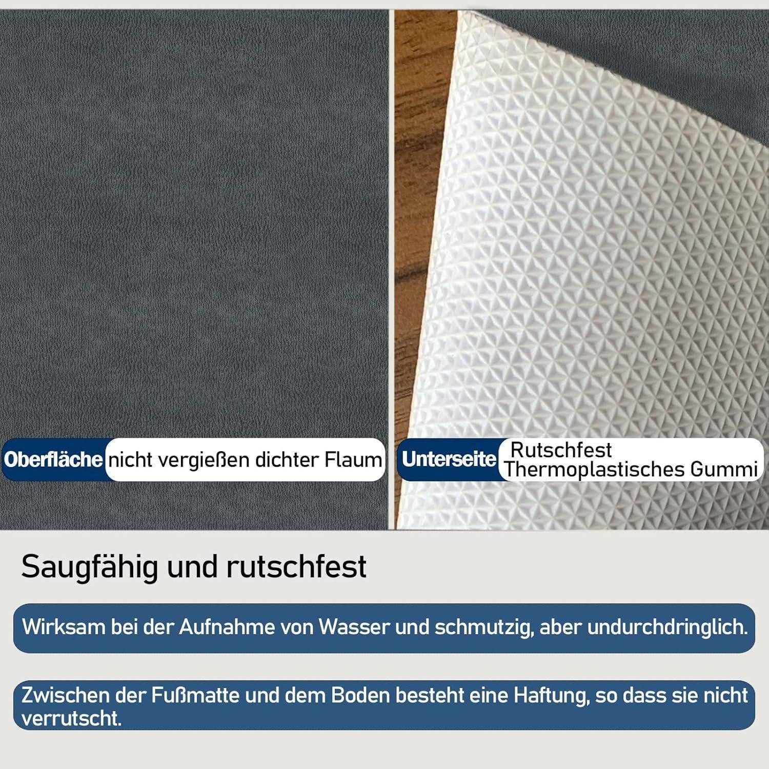 LuxusKollektion Büromöbel-Set Fußmatte Innen Schmutzfang Dunkelgrau günstig online kaufen