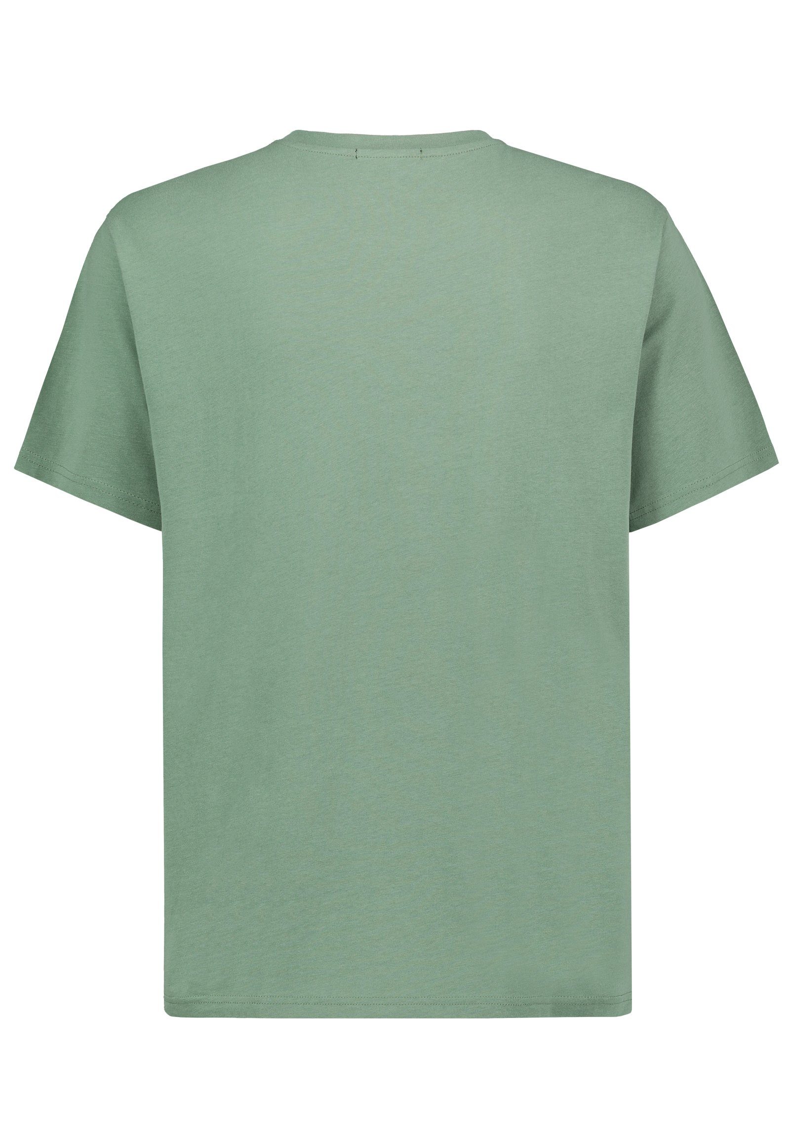 green Print mit T-Shirt SUBLEVEL T-Shirt Sommer
