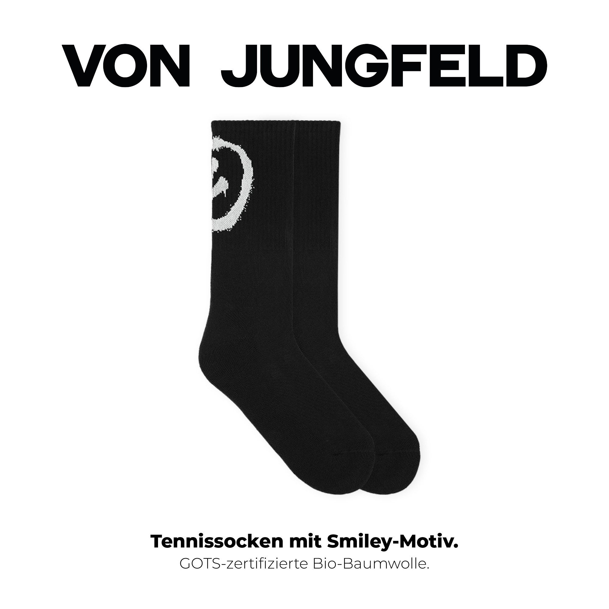 von Jungfeld Tennissocken Smiley Bio-Baumwolle 35-46 günstig online kaufen