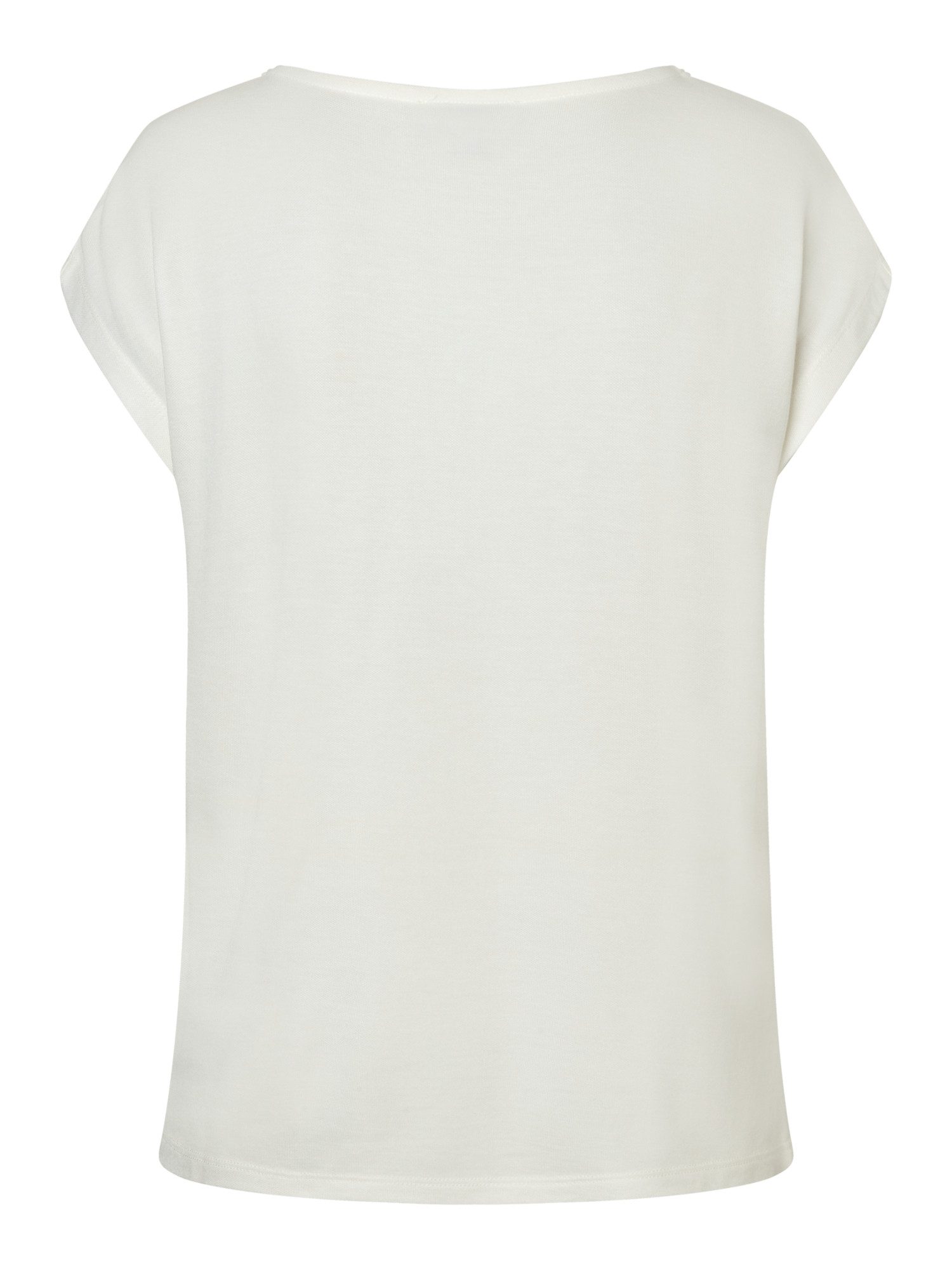 MORE&MORE Kurzarmshirt elegantes Kurzarmshirt, Perlenausschnitt
