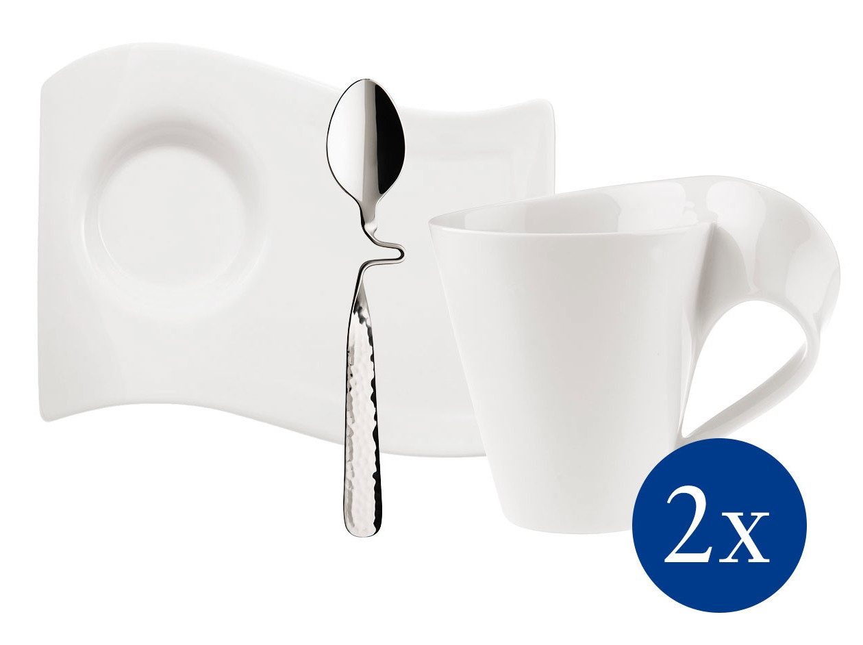 Villeroy & Boch Becher NewWave Caffee Becher-Set 6tlg, Premium Porcelain