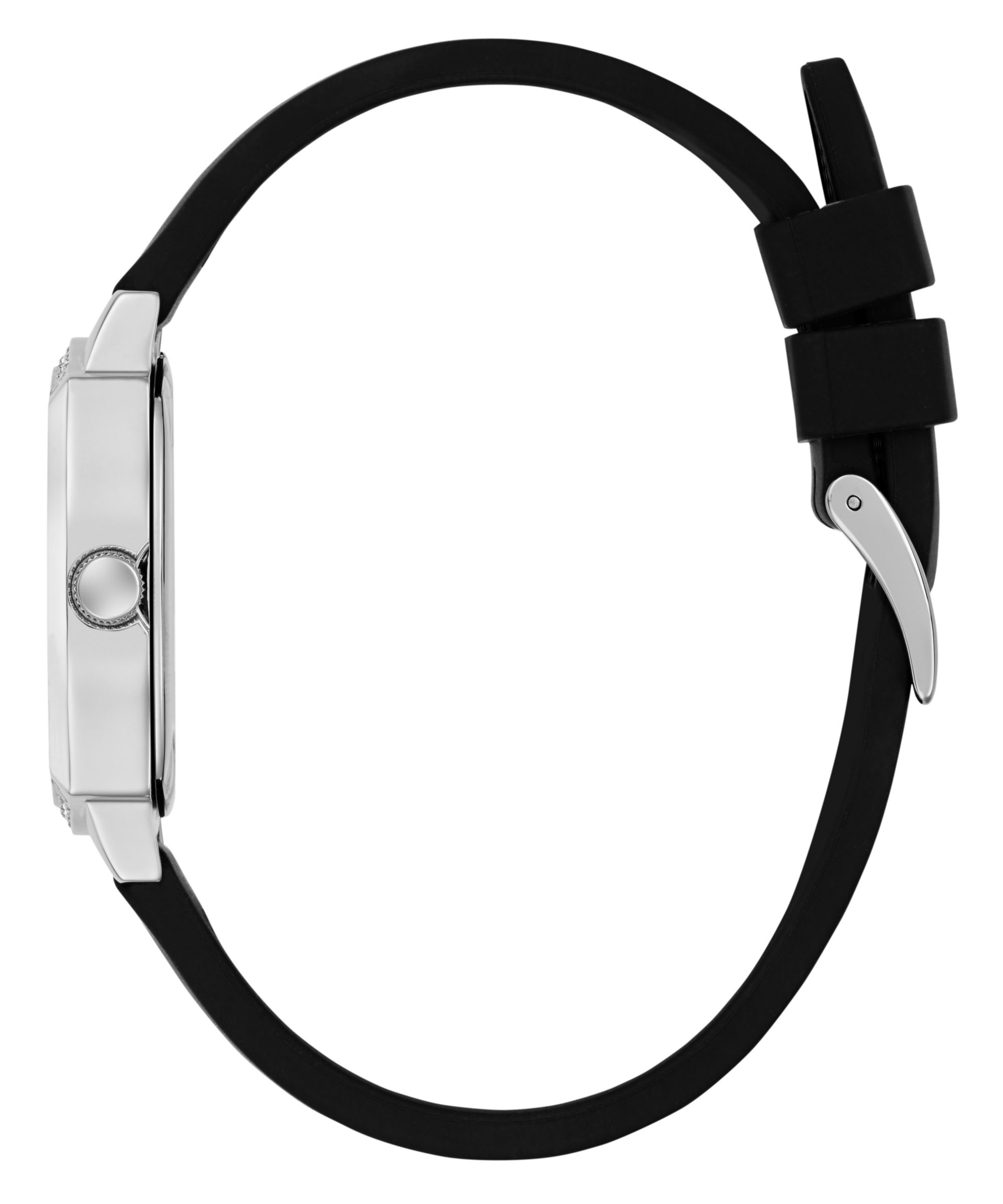 Guess Quarzuhr LIV GW0932L1, Armbanduhr, Damenuhr, Silikonarmband, Kristallsteine