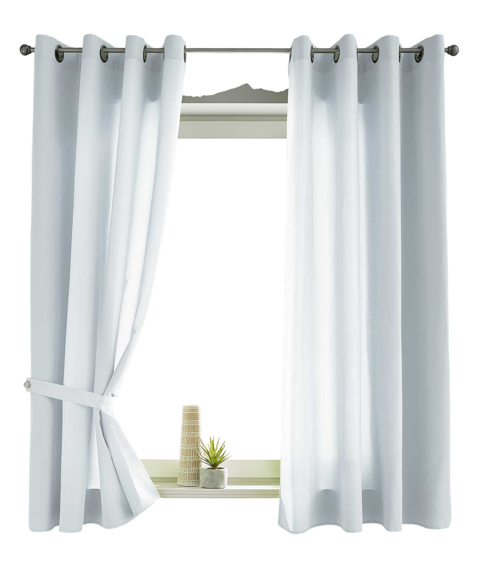 Gardinenbox Vorhang (2 St), Ösen, blickdicht, Microsatin, »Berlin« Blickdicht Microsatin Lichtdurchlässig 20405N2