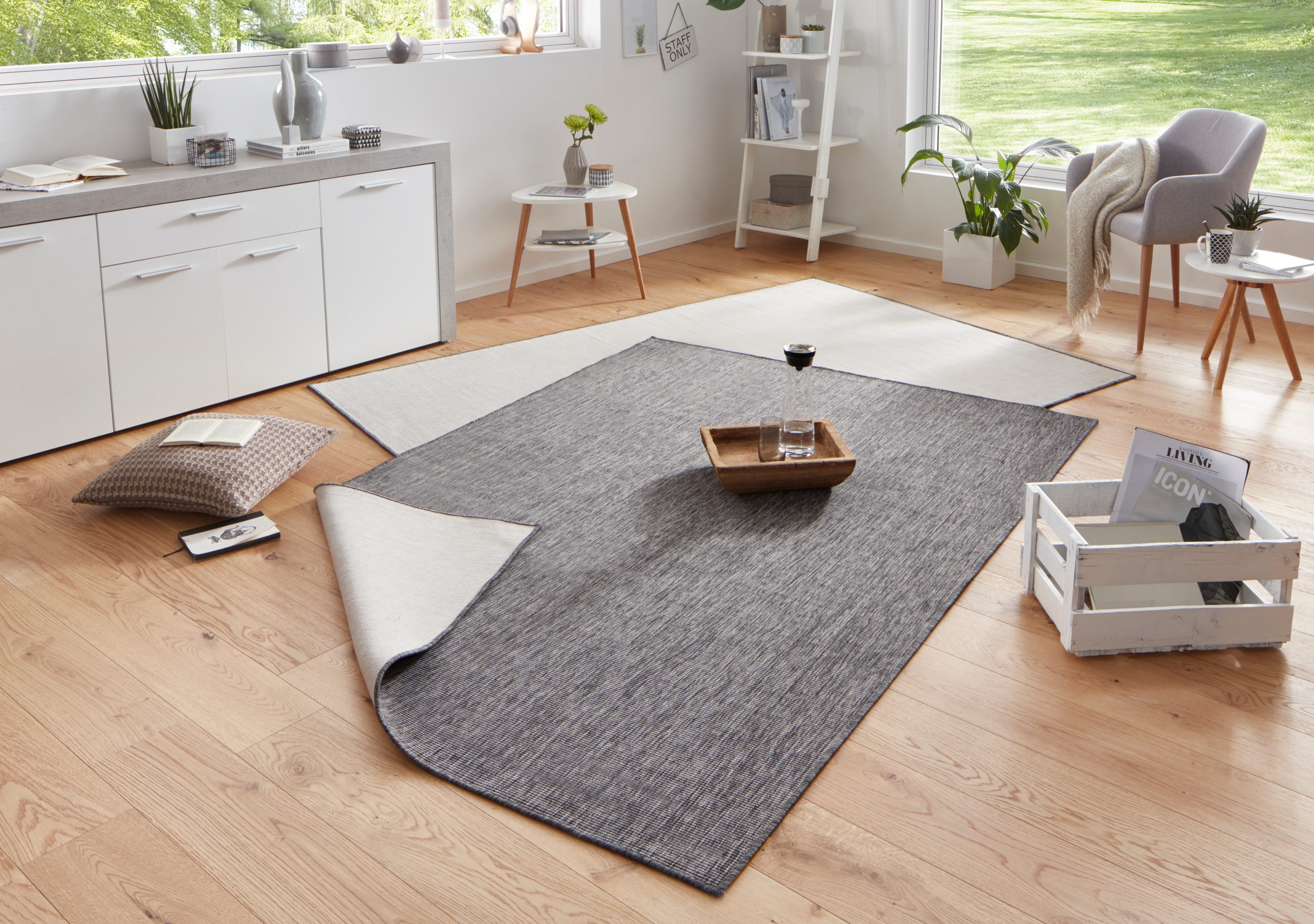 HANSE Home Teppich »Miami Wendeteppich«, rund, 5 mm Höhe, In-& Outdoor, Wet günstig online kaufen