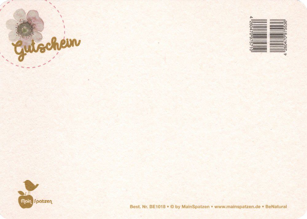 "Gutschein" Postkarte