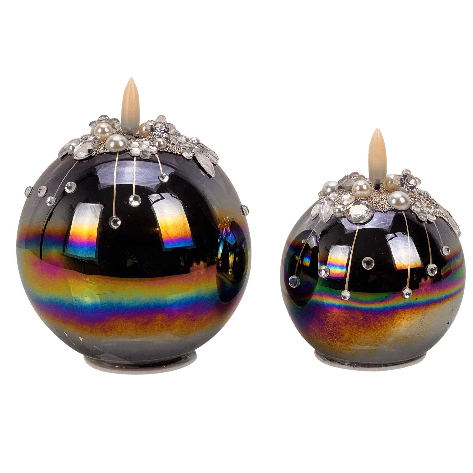 Online-Fuchs LED-Kerze - 2 runde LED Kerzen aus Glas mit 6-Stunden Timerfun günstig online kaufen