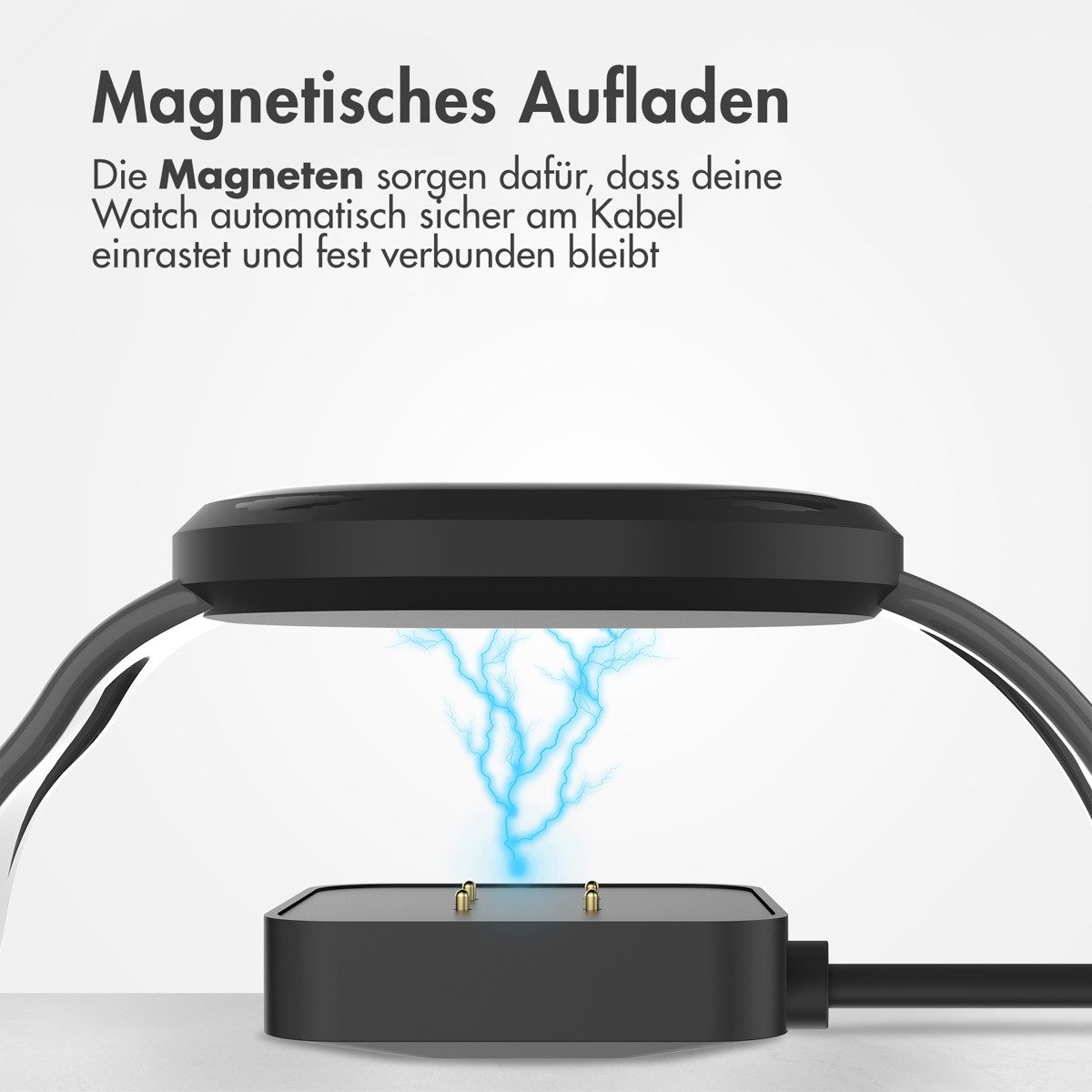 imoshion imoshion USB-A-Ladekabel für Fitbit Versa 4 / Versa 3 / Sense 2 / Sens Smartwatch-Ladekabel