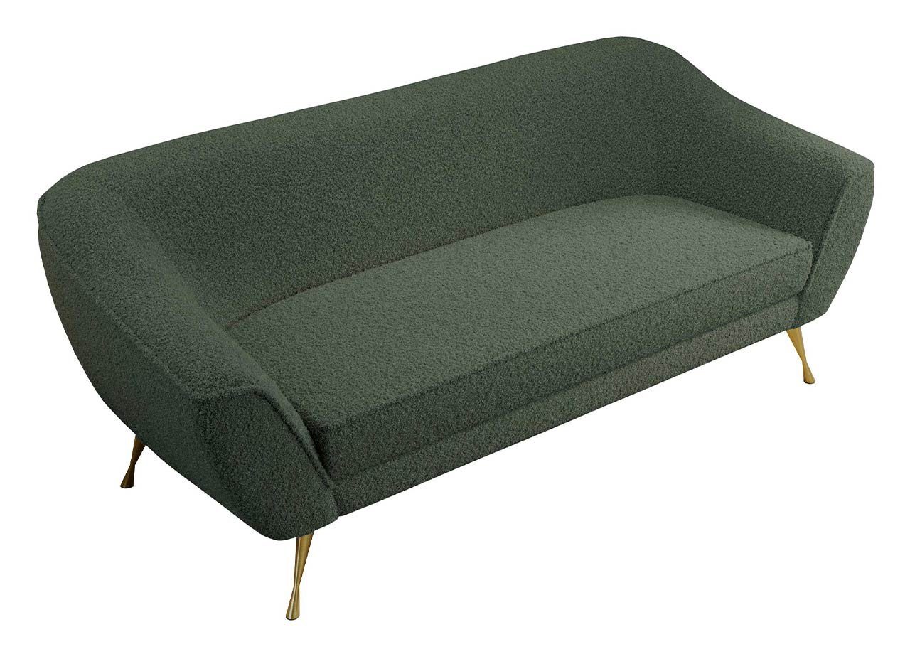 03, Metalbeine Federsitz, breite Sofa MKS Grün BUKLI Armlehnen, MÖBEL