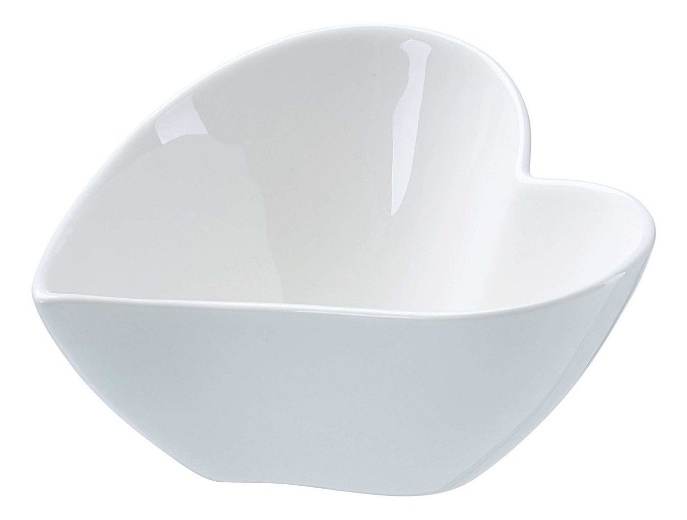 Ritzenhoff & Breker Schale Dipschale Gusto in Herzform aus Porzellan, 9,5 cm, Weiß, Porzellan