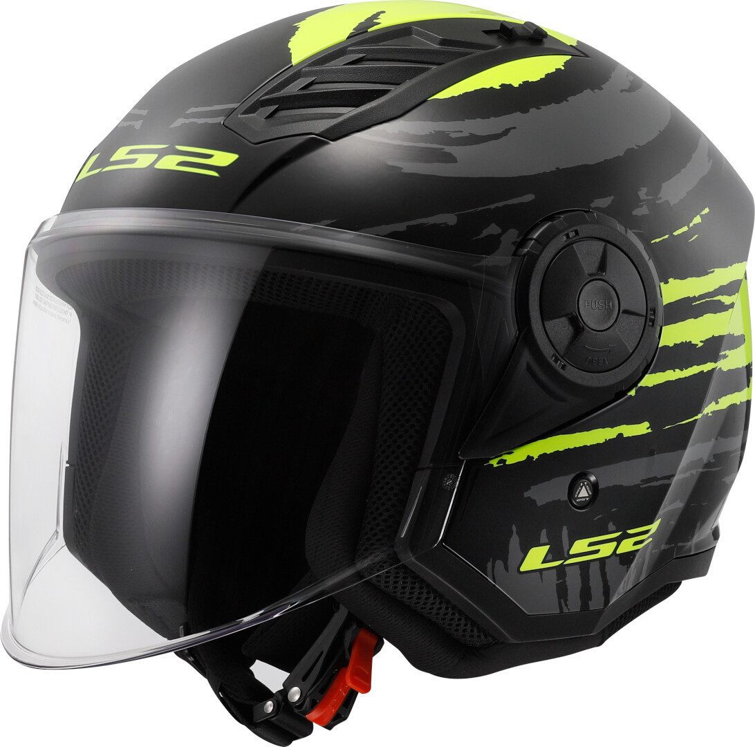 LS2 Motorradhelm OF616 Airflow II Brush Jethelm, Vorbereitet Für Kommunikationssystem