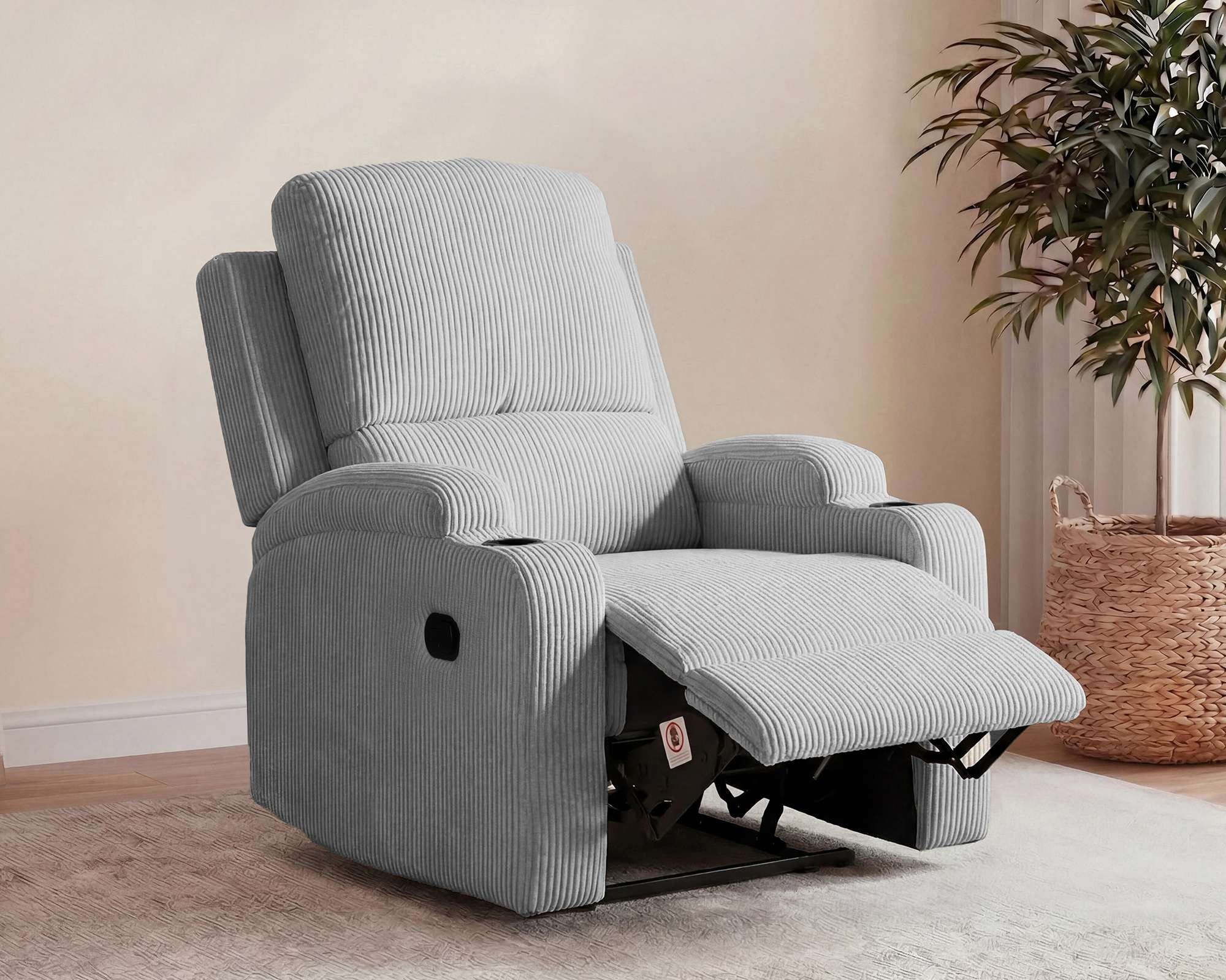 OTTO home Relaxsessel NAPORI Cord, Kinosessel, Multimedia-Sessel, TV-Sessel mit manueller u elektrischer Relaxfunktion u. Getränkehalter – Bild 5 von 5