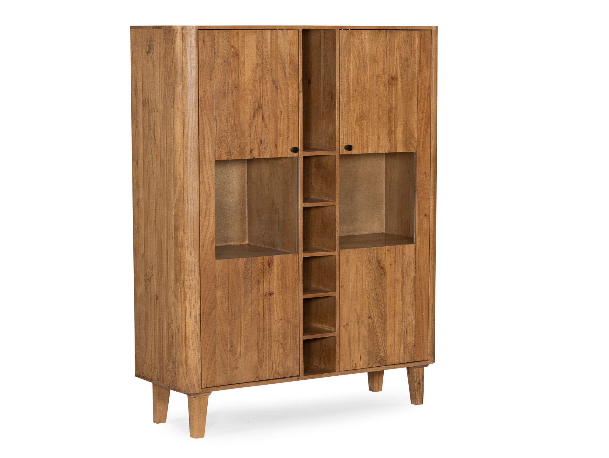 Moebel-Eins Highboard, LINARO Highboard, Material Massivholz, Akazie massiv honigfarben