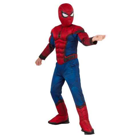 Rubie´s Kostüm Spider-Man Muskelanzug für Kinder, Klassischer Spiderman im gepolsterten Muskeldress