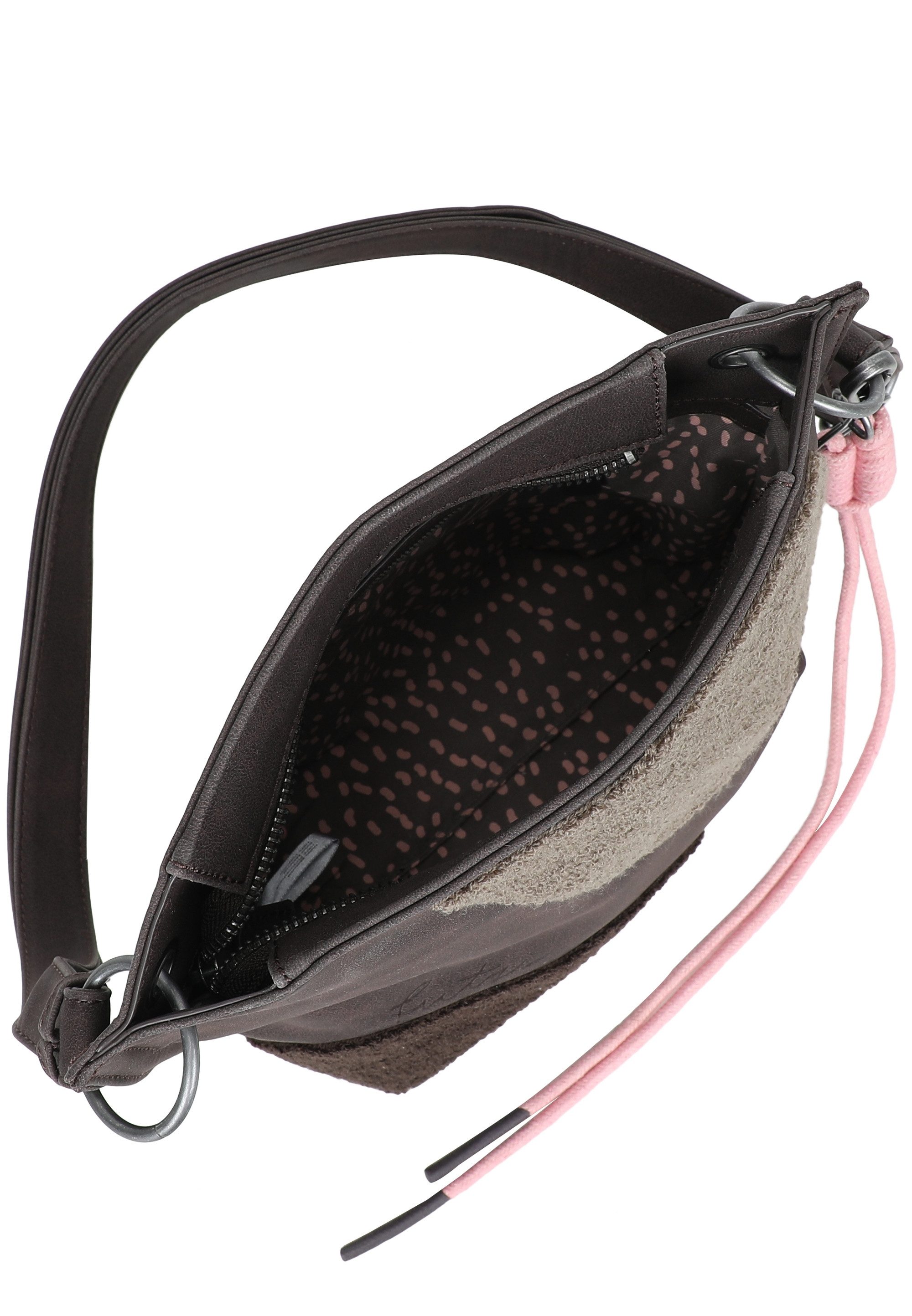 Fritzi aus Preußen Schultertasche Fritzi03 Limited Happy Flocked Jive Soft Berry, mit moderner Flockung