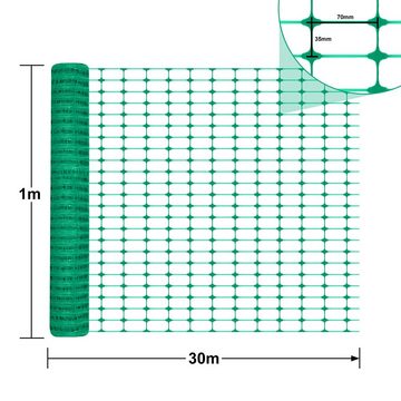 AUFUN Zaun Absperrzaun Weidezaun Schutznetz aus PE Kunststoff