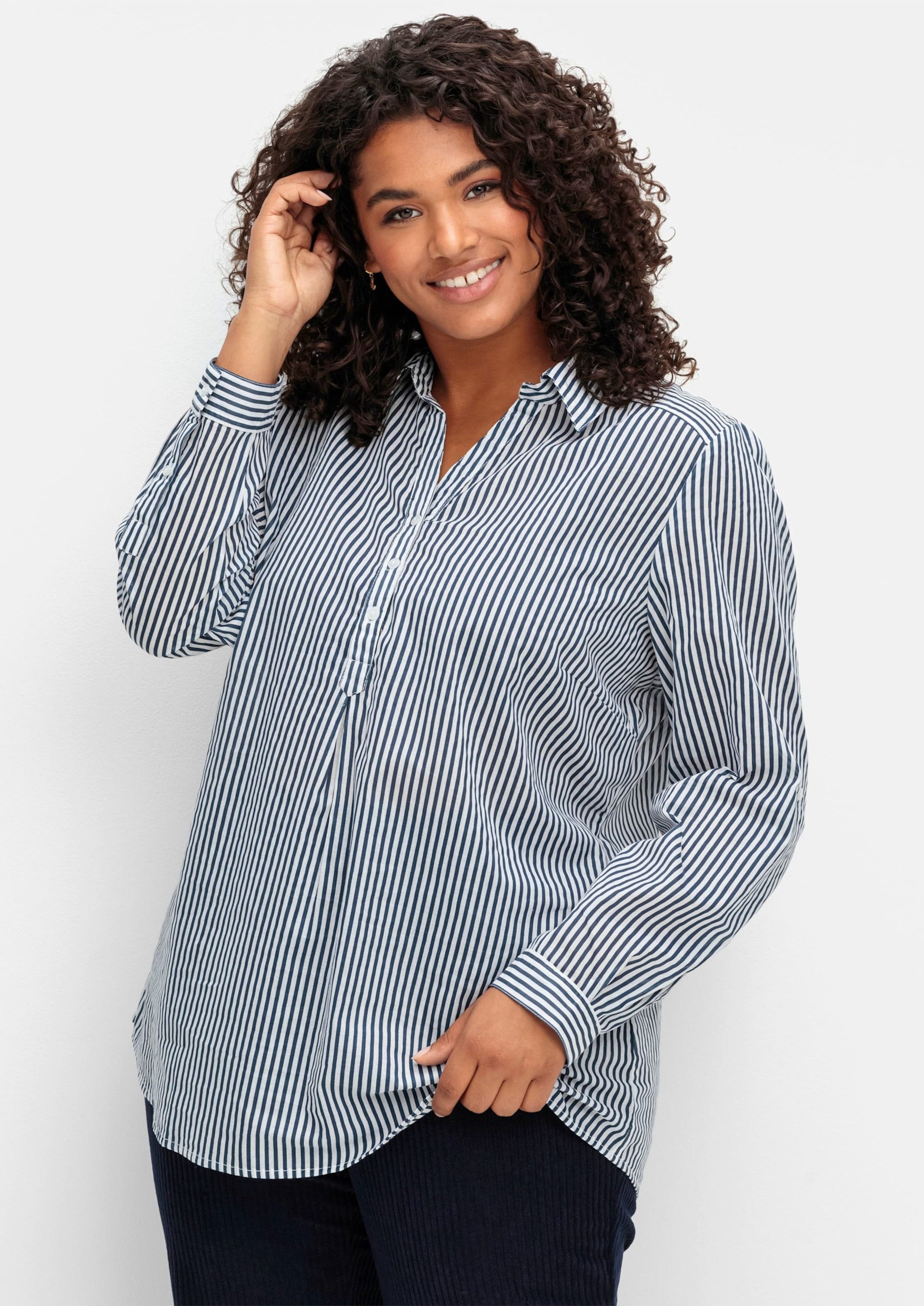 Sieh an! Klassische Bluse Bluse Langarm