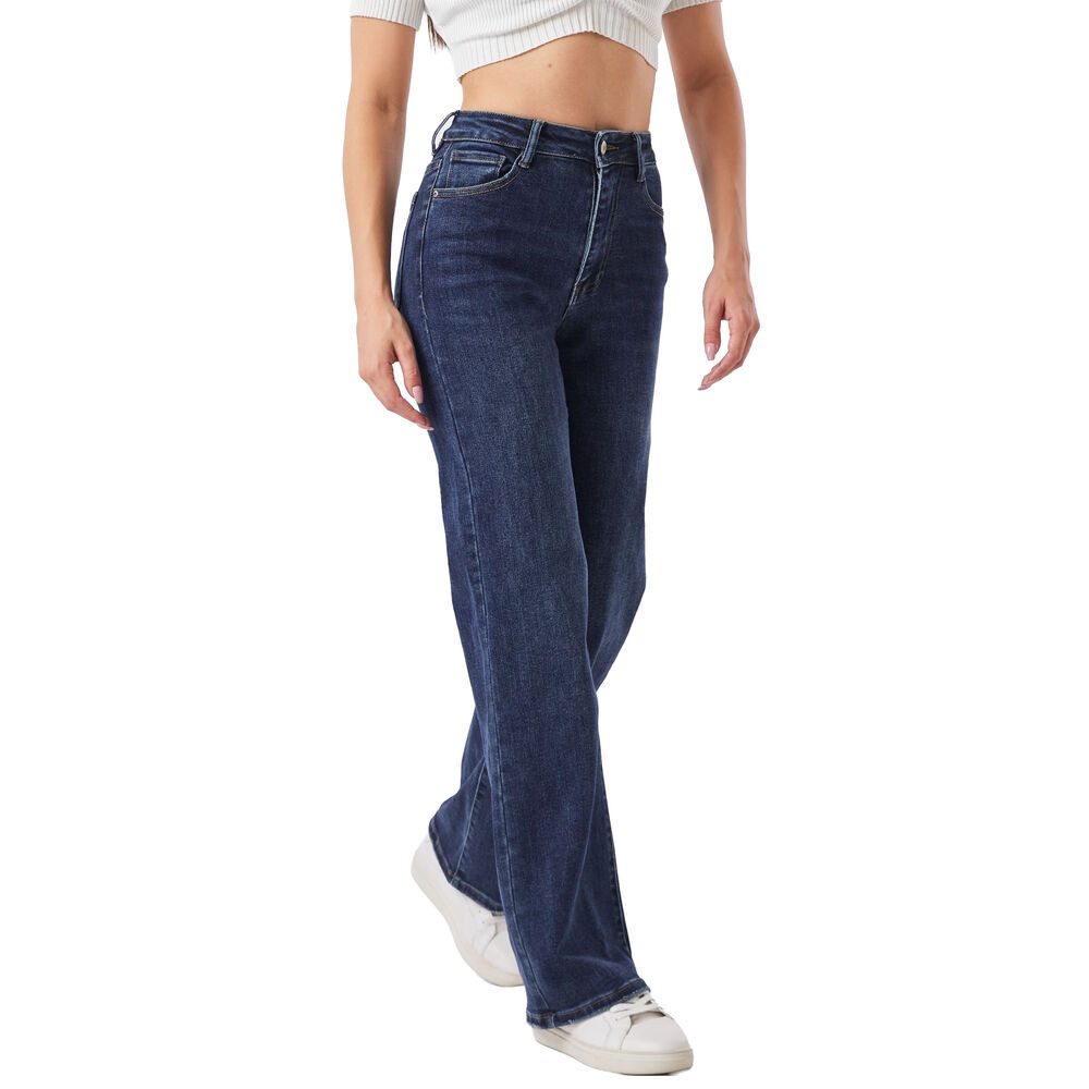 Ital-Design Weite Jeans Damen Freizeit (91279897) Used-Look Stretch High Wa günstig online kaufen