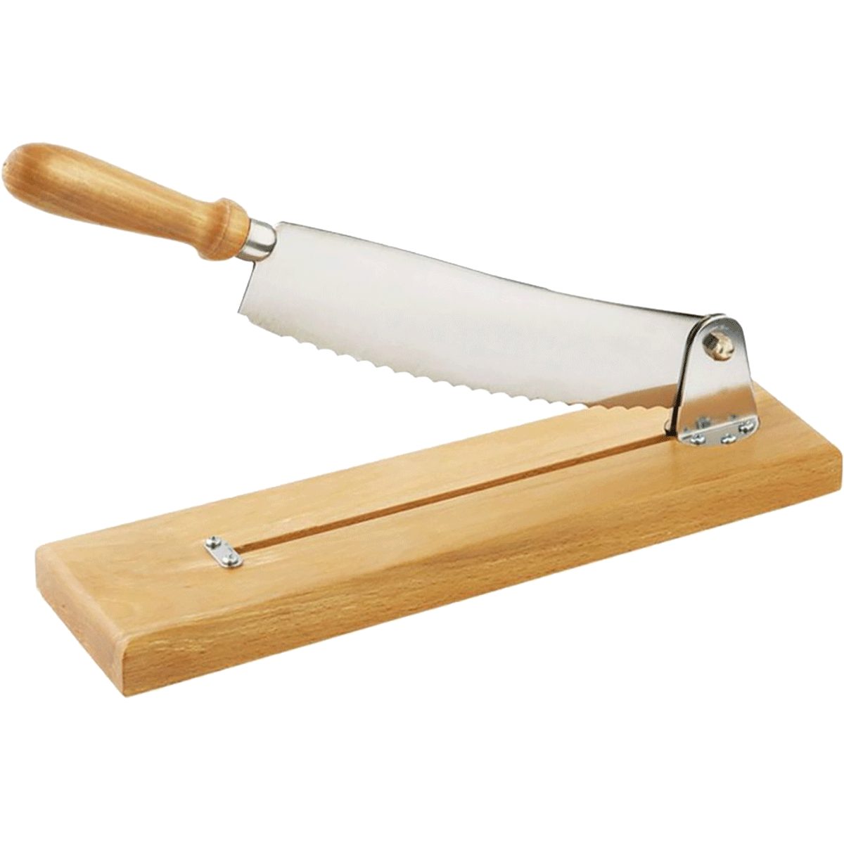 Universalmesser Louis Tellier N7013 Brotschneider mit Holzplatte, Klinge: 25 cm, Beige