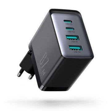 JOYROOM GaN 67W 4 Ports (2x USB, 2x USB C) + Kabel USB C - USB C 100W Smartphone-Ladegerät