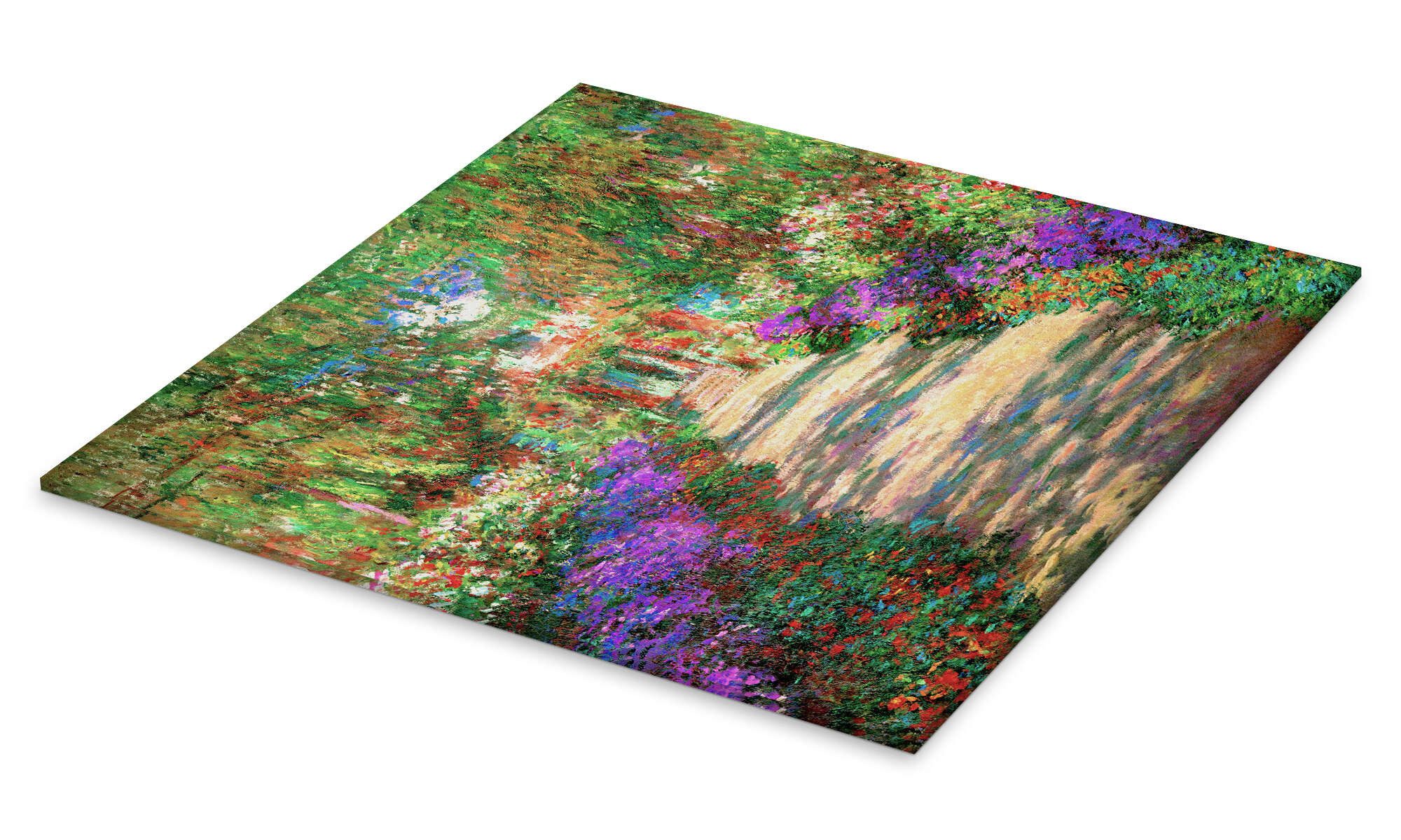 Posterlounge Wandbild Weg im Garten des Künstlers, Claude Monet, erhältlich als Poster, Leinwandbild, Wandsticker oder Acrylglasbild