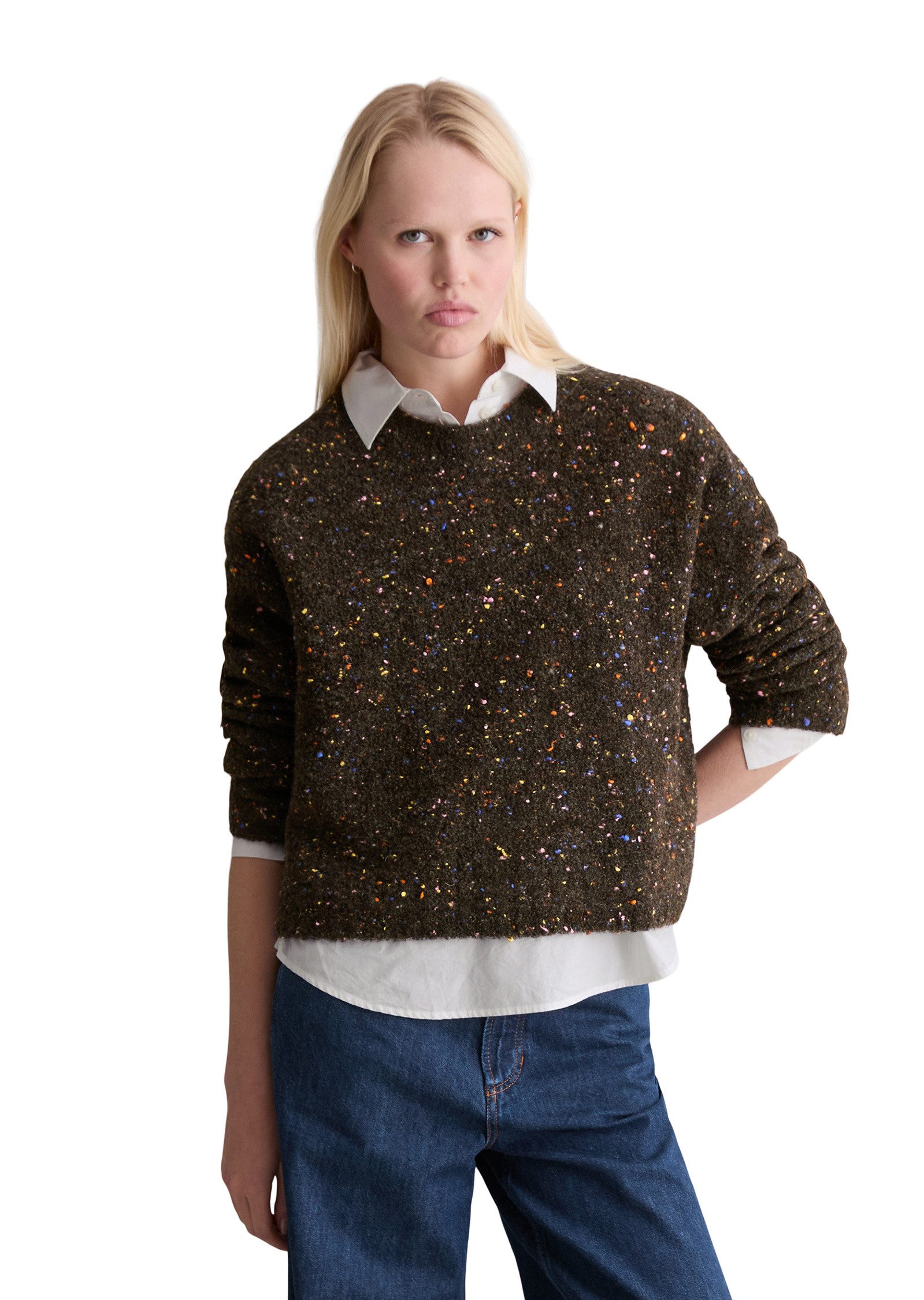 Marc O'Polo DENIM Strickpullover aus Schurwolle-Viskose-Mix