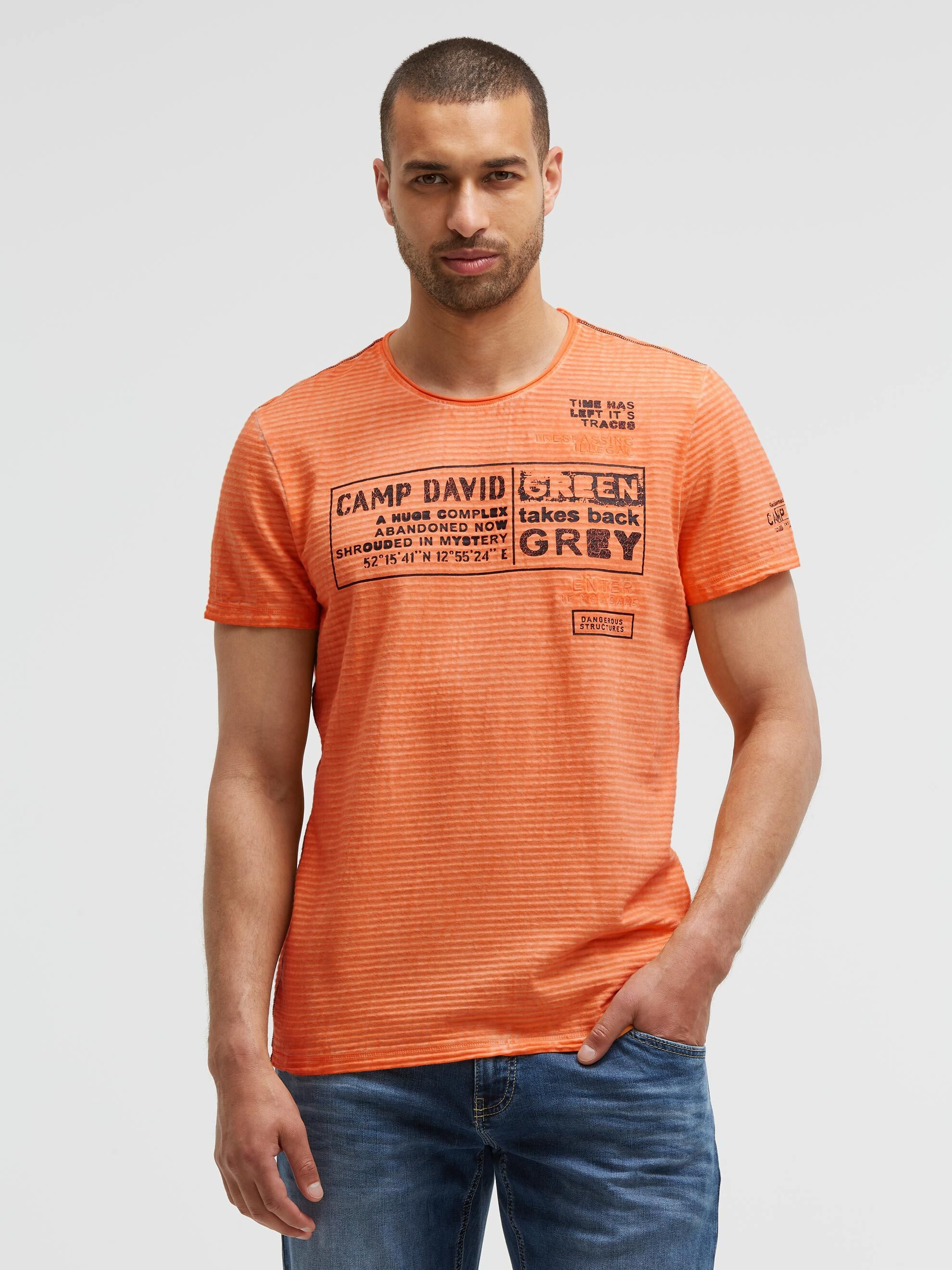 CAMP DAVID Rundhalsshirt mit Stickerei