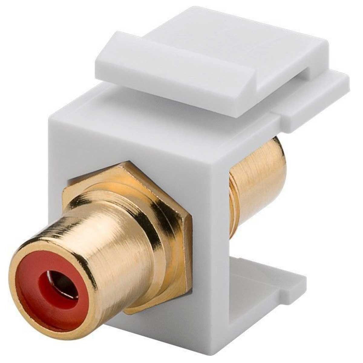 Goobay Netzwerkstecker Keystone Modul Cinch/RCA, Buchse rot