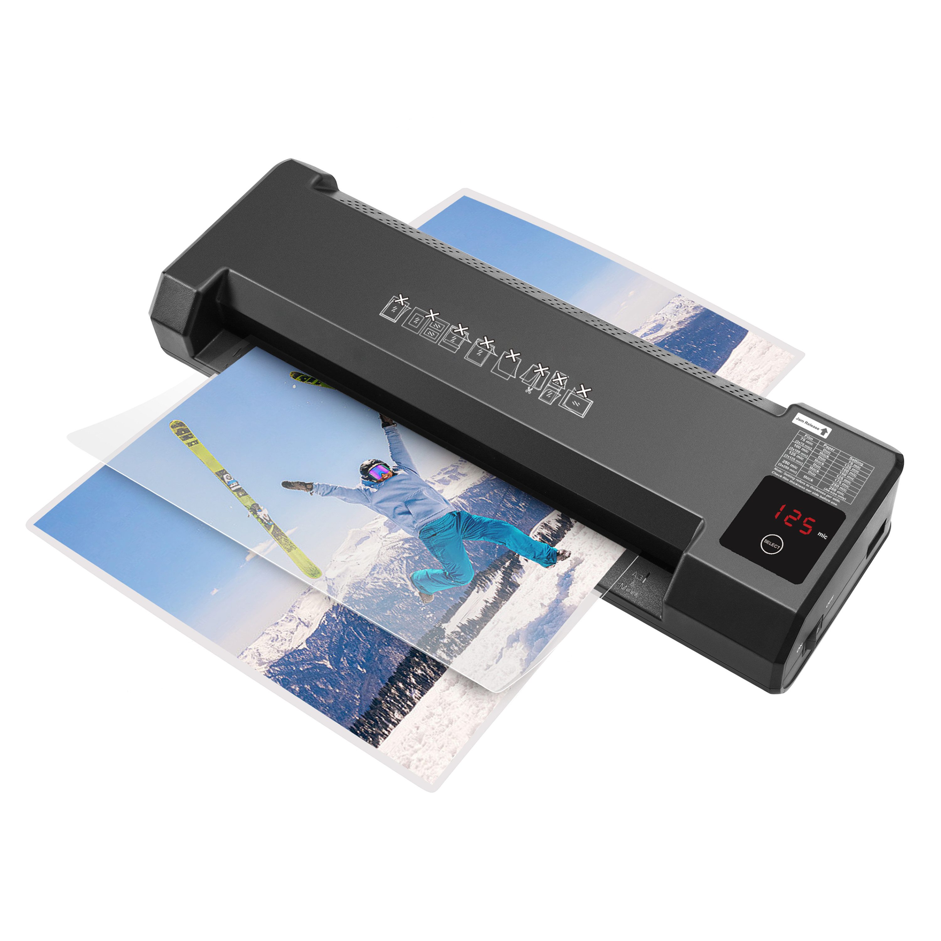 LMG Germany Laminiergerät Laminiergerät bis A3, LED Display Touch, Aufwärmzeit 40 Sek., LED-Touchpanel, schnelles Aufheizen, flüsterleise, Papierstau-Release