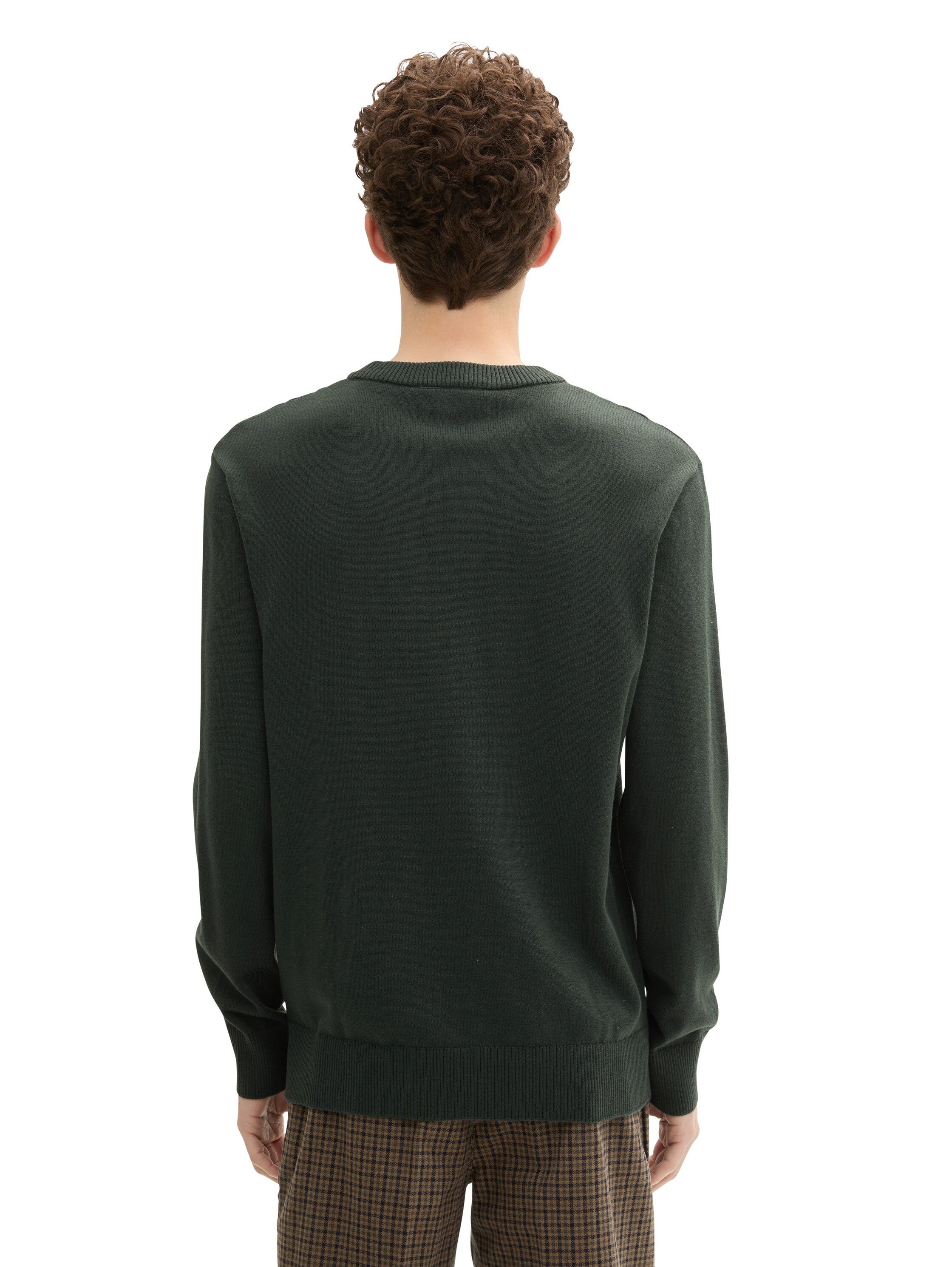 TOM TAILOR Denim Strickpullover in melierter günstig online kaufen