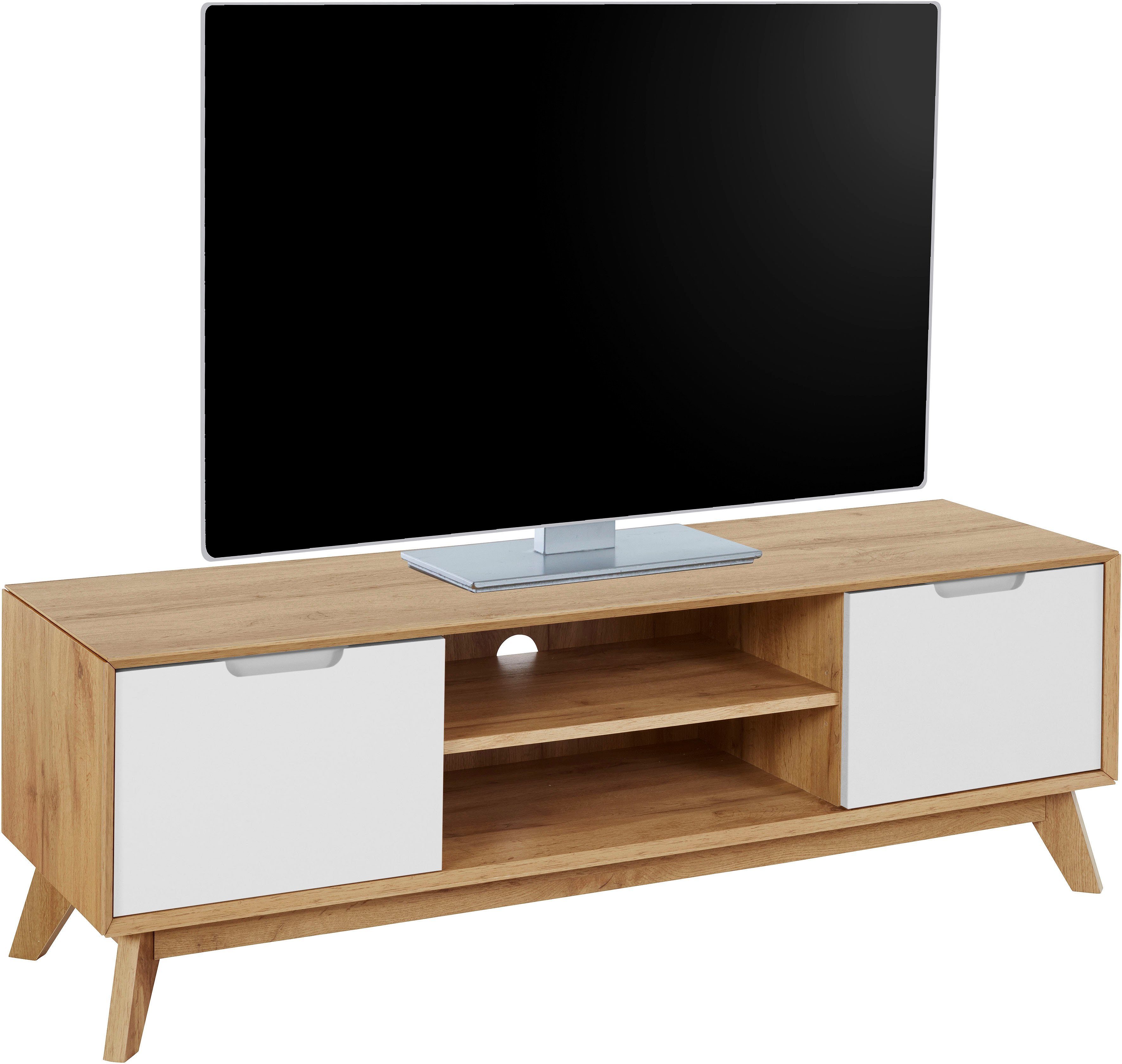 OTTO home Lowboard Pandrup, Kommode mit 3 Einlegeböden und Kabeldurchführung, B:135 cm
