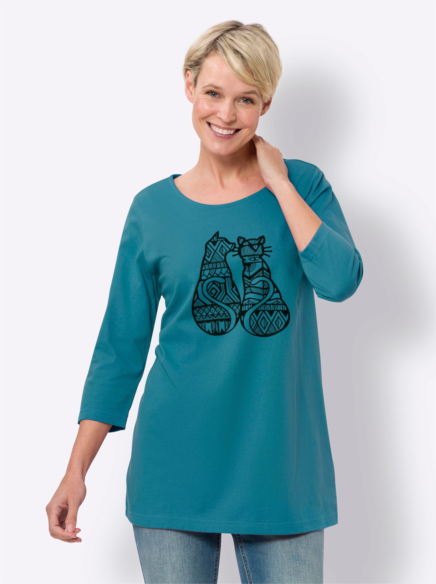 T-Shirt Longshirt 3/4-Arm