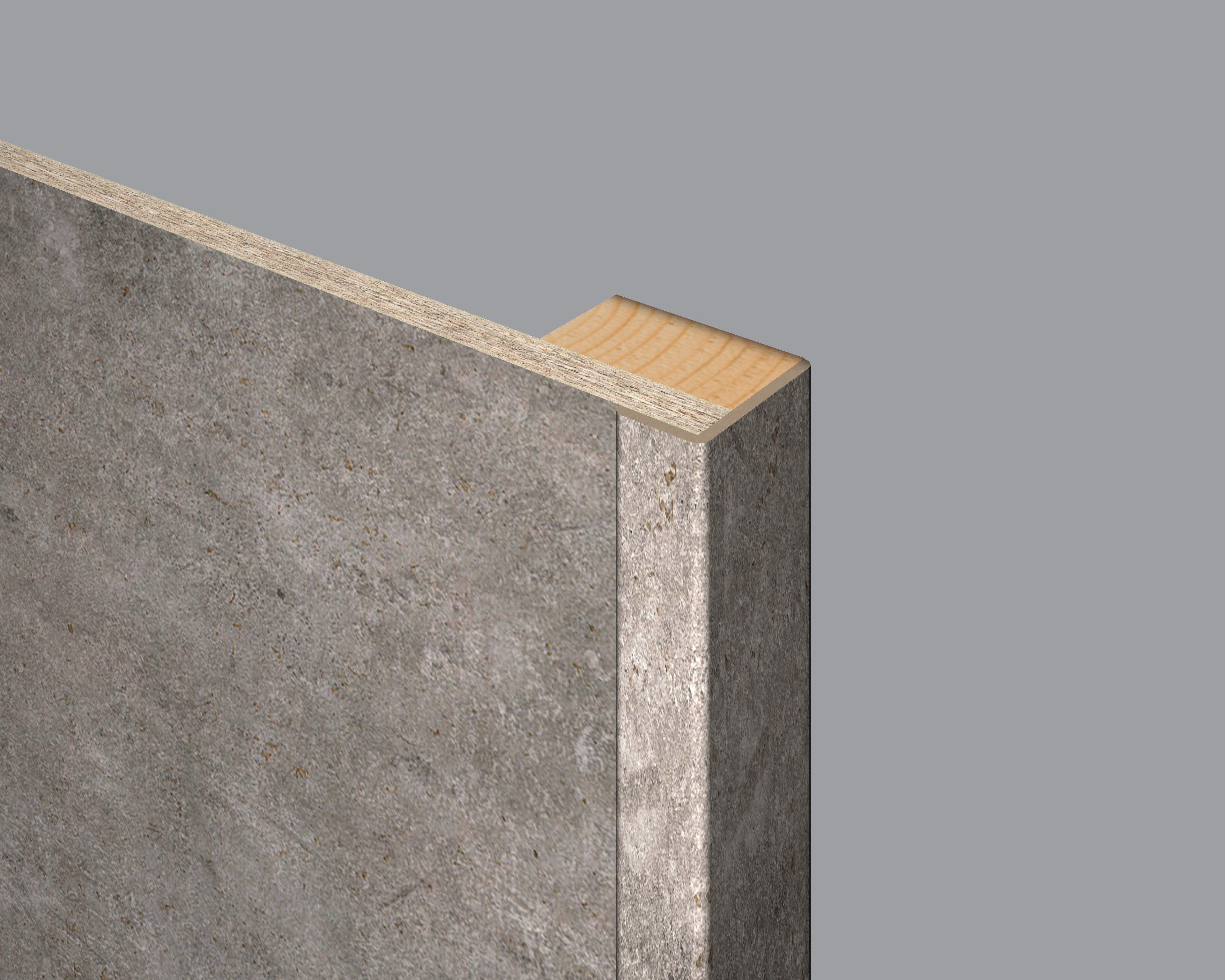 EGGER Abschlussleiste Winkelleiste Decowall WL003 Rovigo Beton, Kleben, Nageln, 1-St., 2400 x 22 x 45mm