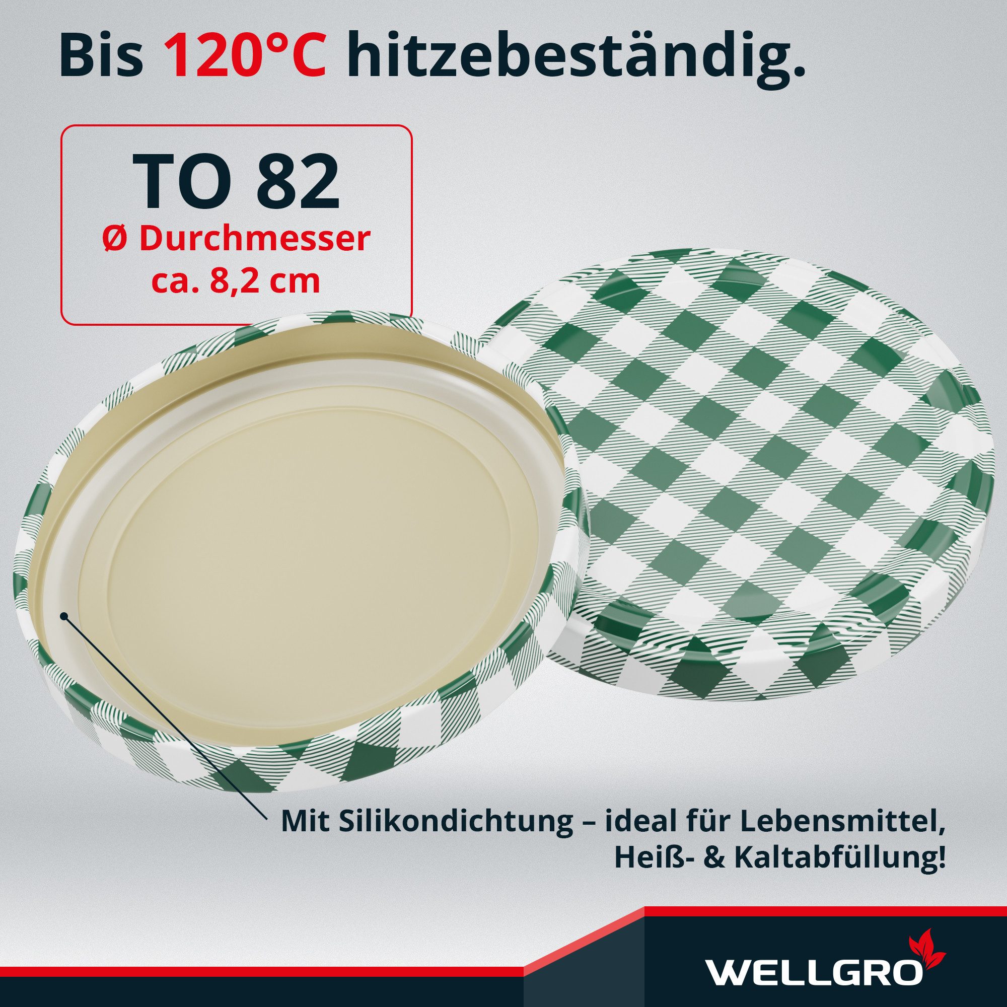 Wellgro Vorratsglas Einmachdeckel TO 82 - Twist-Off-Deckel, (50-tlg) – Bild 3 von 5