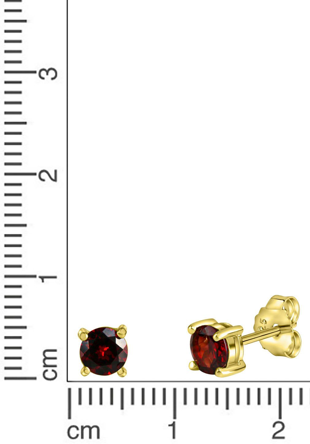 Firetti Paar Ohrstecker Schmuck Geschenk Silber 925 Ohrschmuck Edelstein Granat, mit Granat