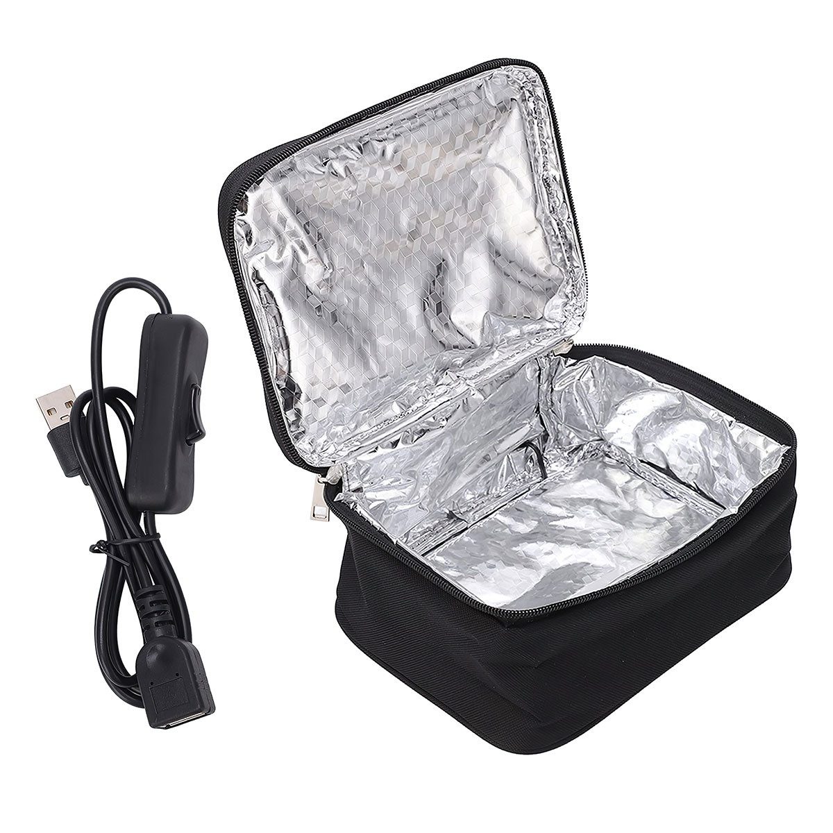 DOPWii Elektrische Lunchbox USB Beheizte Lunchbox Tasche,Thermotasche,21*16*8CM,Leicht zu reinigen