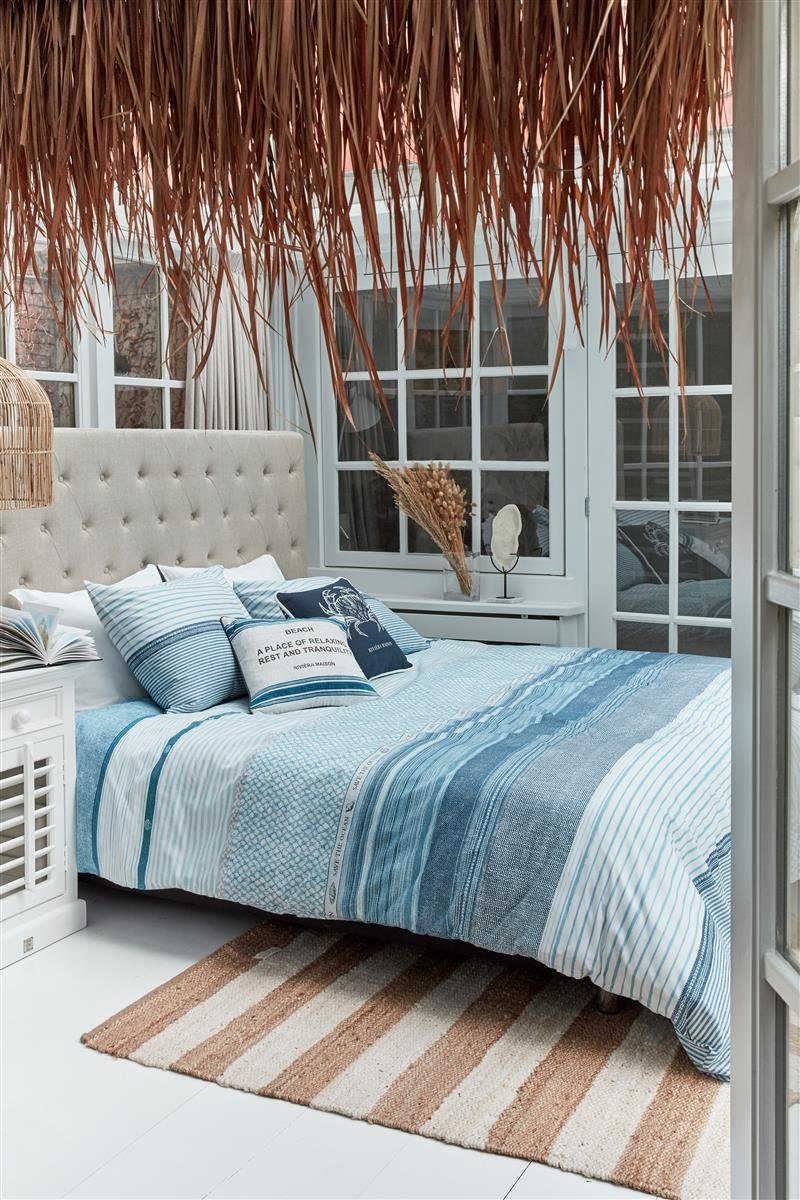 PiP Studio Kissenhülle Save The Ocean Blue 80X80 Blau Renforcé 80 x 80