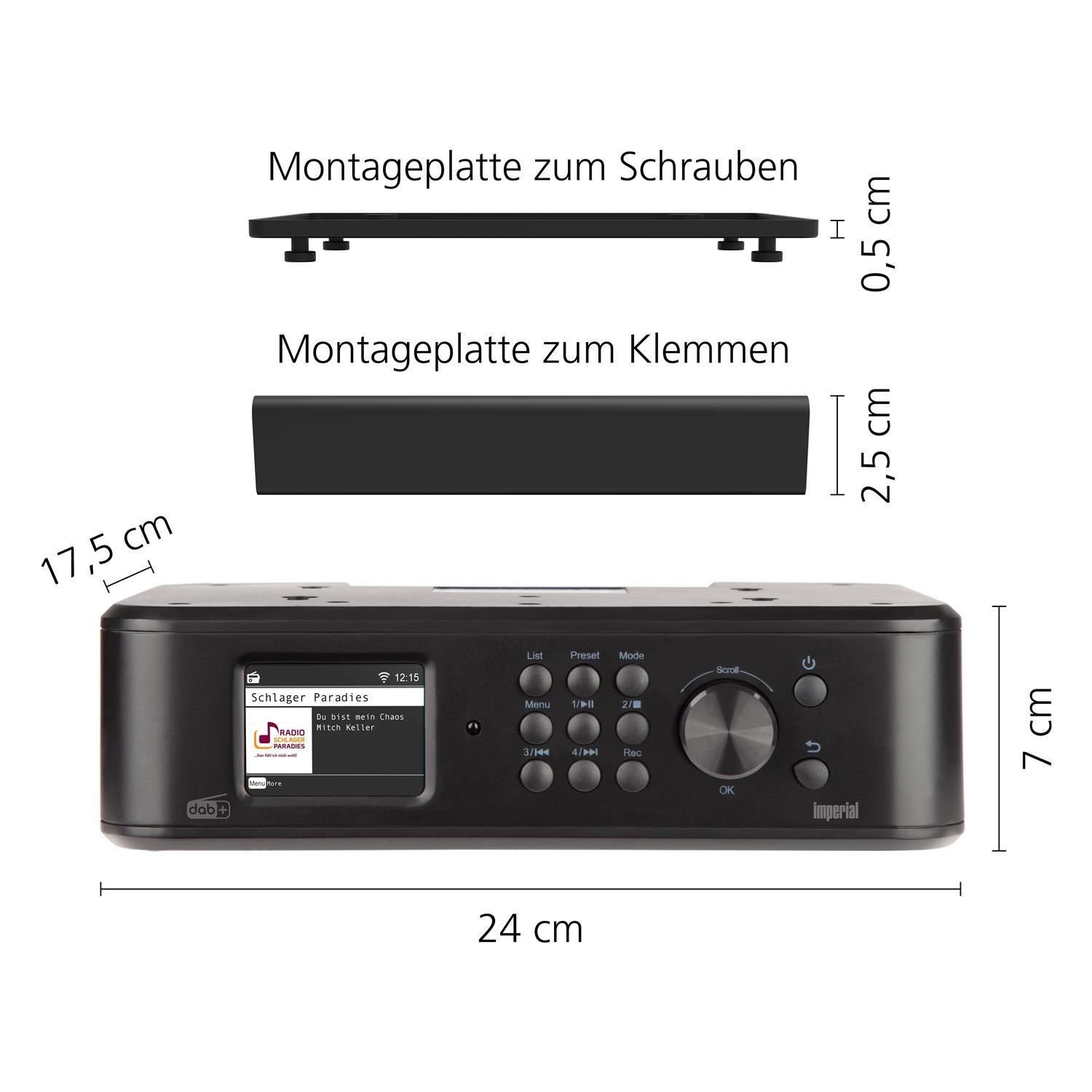 Streaming und by W, i460 (DAB+/UKW Bluetooth IMPERIAL EWF 10 TELESTAR Digitalradio DAB) & schwarz via DABMAN und Internetradio, Radiotext DAB+/UKW Internetradio Journaline (DAB) Notfallwarnsystem
