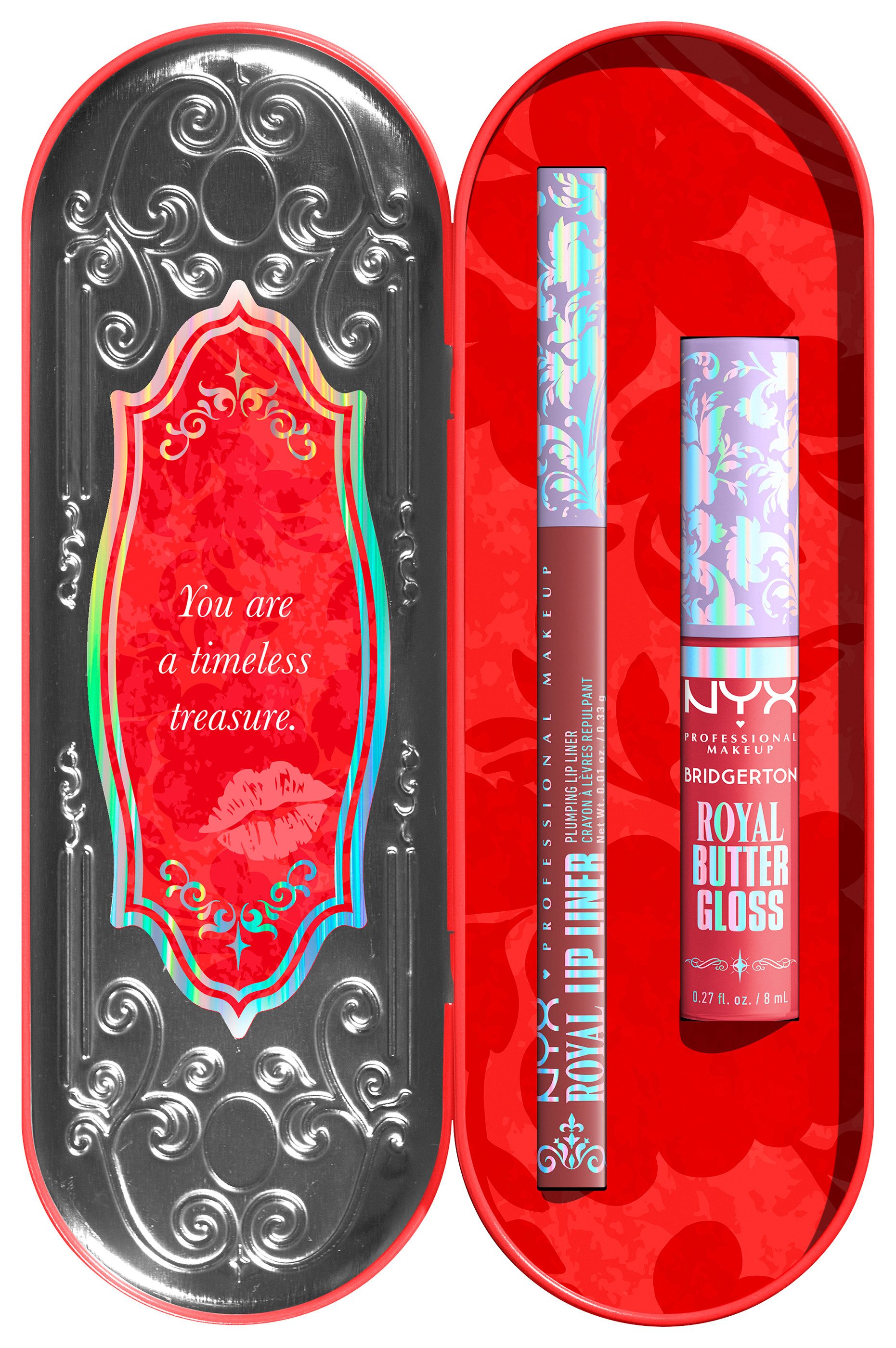 NYX PROFESSIONAL MAKEUP Schmink-Set BRIDGERTON ROYAL TREASURES LIP KIT, 2-tlg., Royal Butter Gloss und Royal Lip Liner – Bild 2 von 5