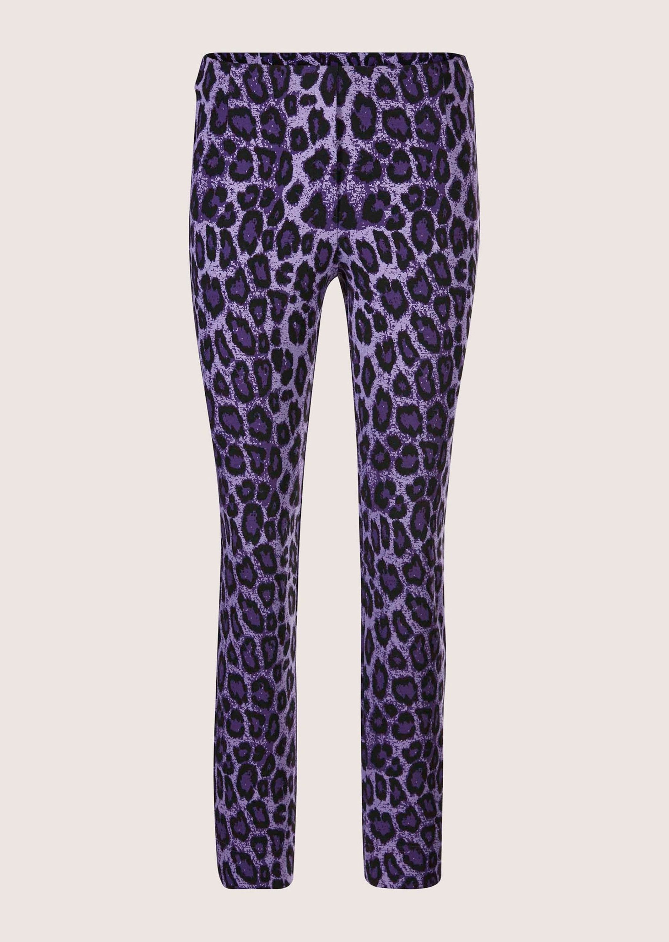 MADELEINE Leggings Gerade Jersey-Leggings mit Animal-Print Printhose mit elastischem Bund, schmaler Schnitt, Animal-Print