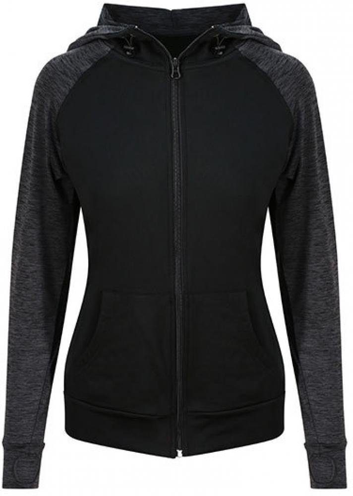 Just Cool Kapuzensweatjacke Damen Jacke Cool Contrast Zoodie - Daumenlöcher