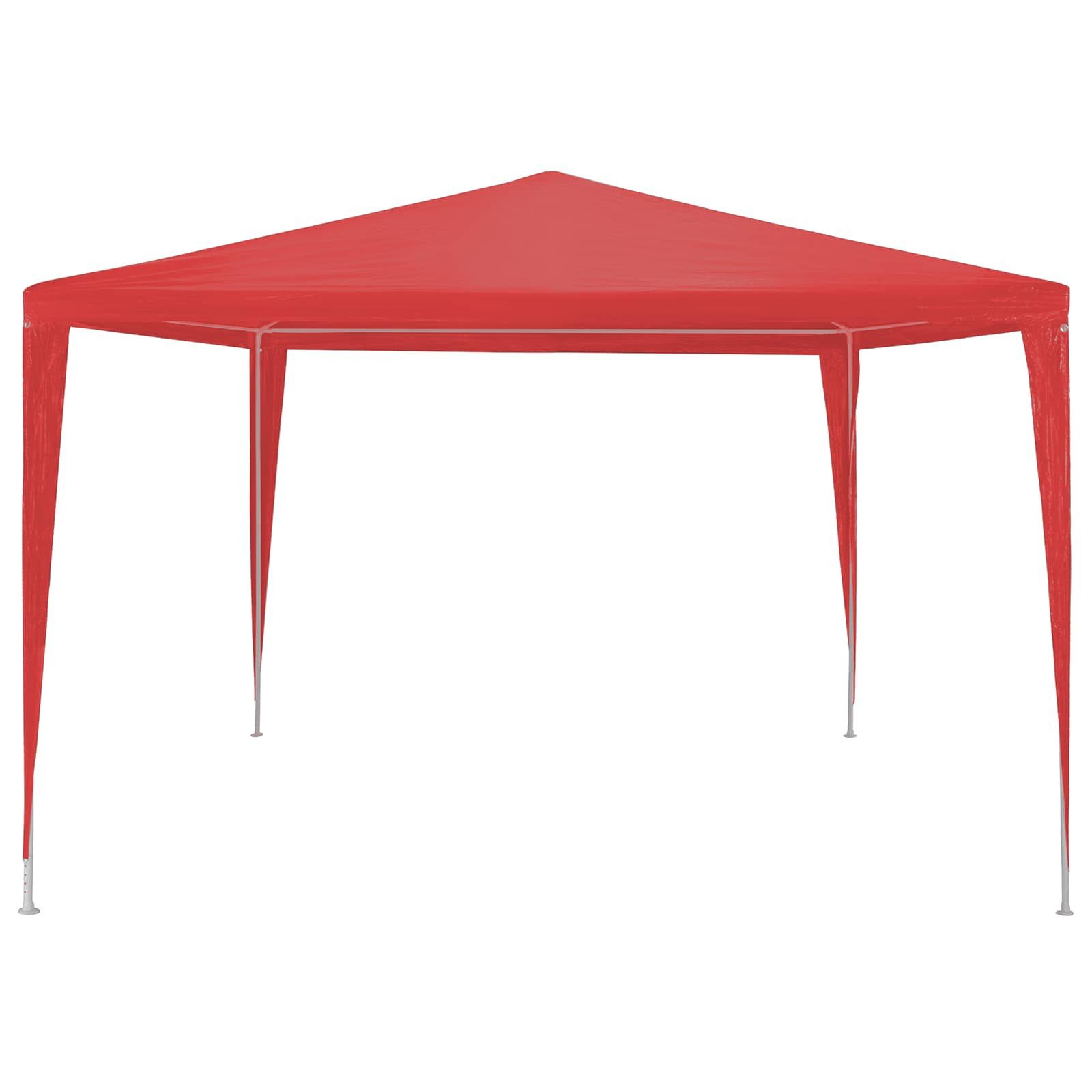 vidaXL Partyzelt Partyzelt Rot 300 x 300 x 255 cm PE und Stahl