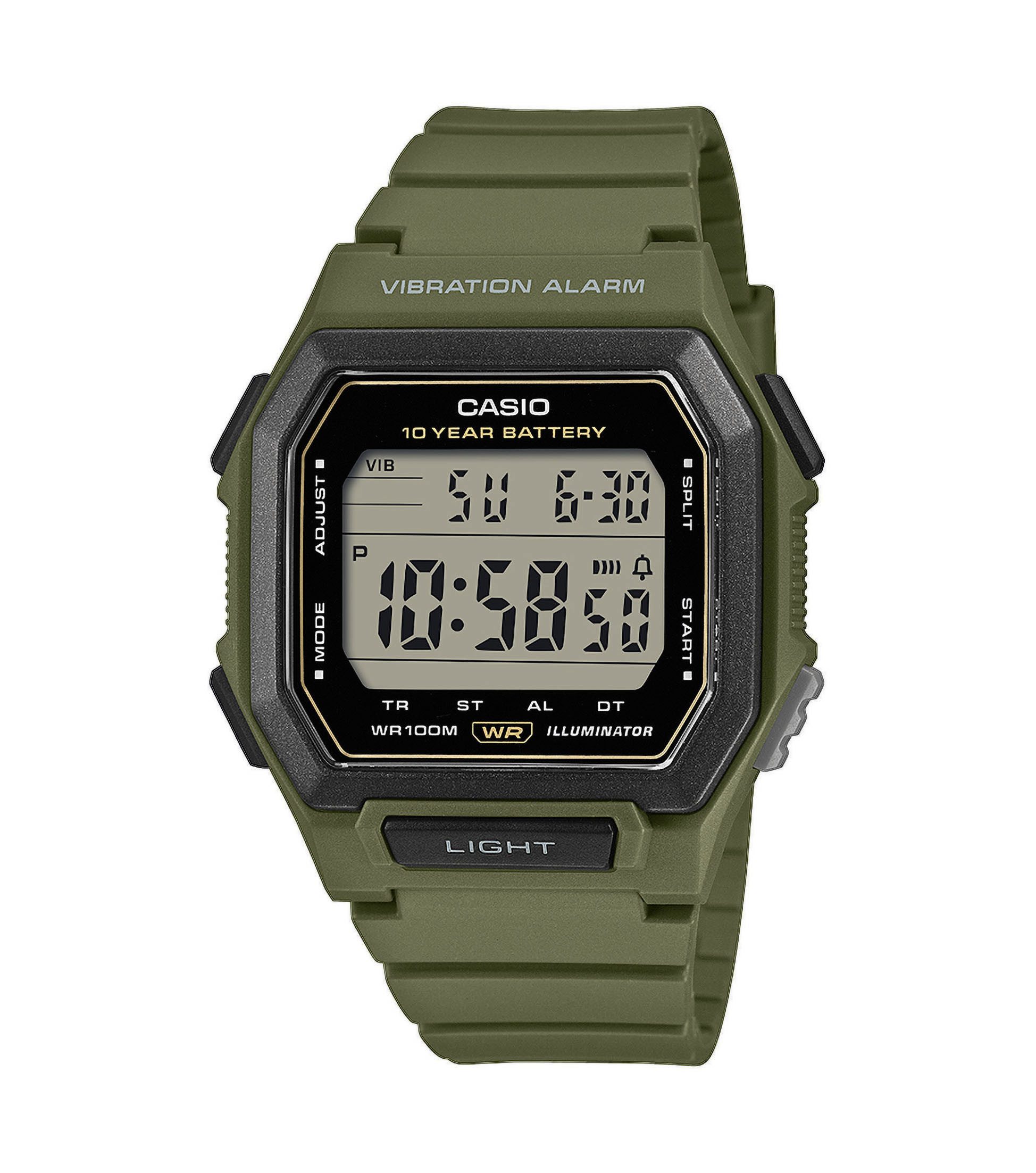 CASIO TIMELESS COLLECTION Chronograph W-738H-3AVEF, Quarzuhr, Armbanduhr, Herrenuhr, digital, automatischer Kalender