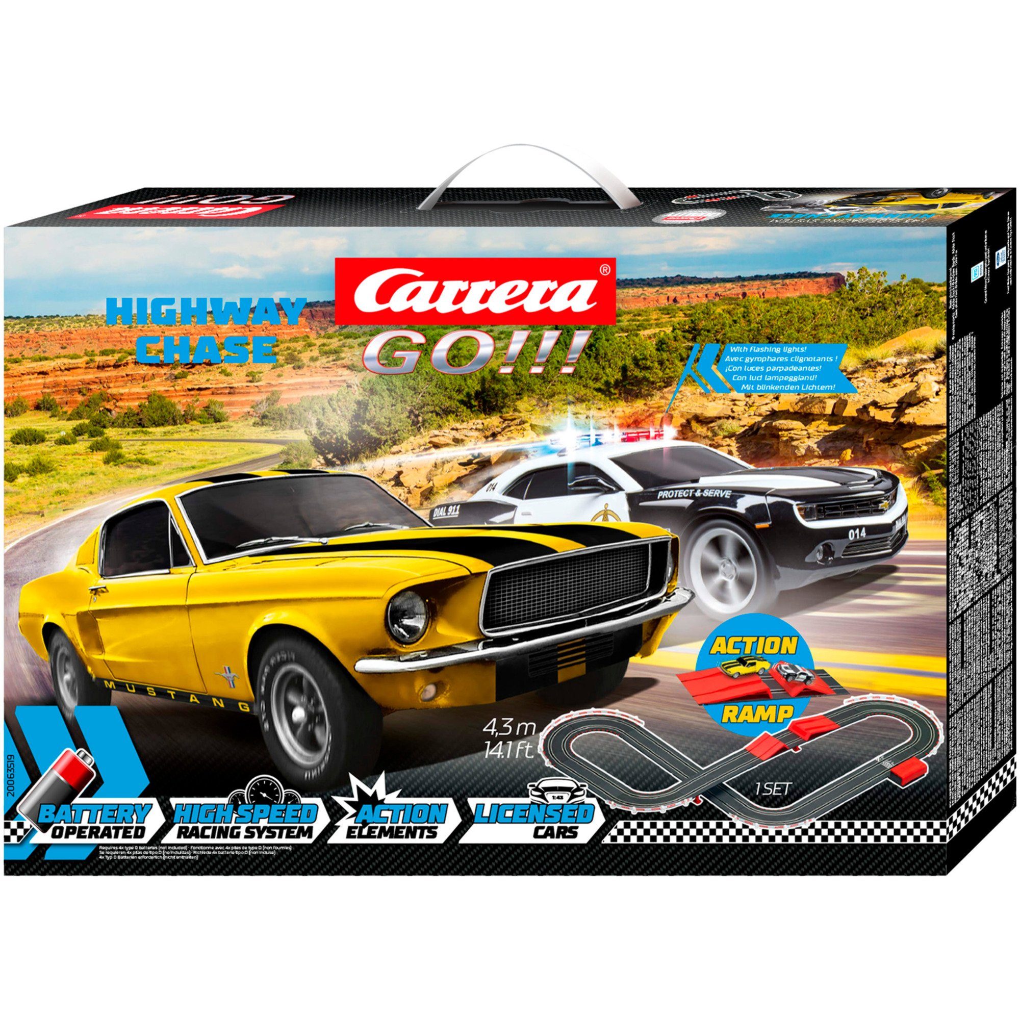 Autorennbahn Carrera GO!!! Highway Chase, Rennbahn