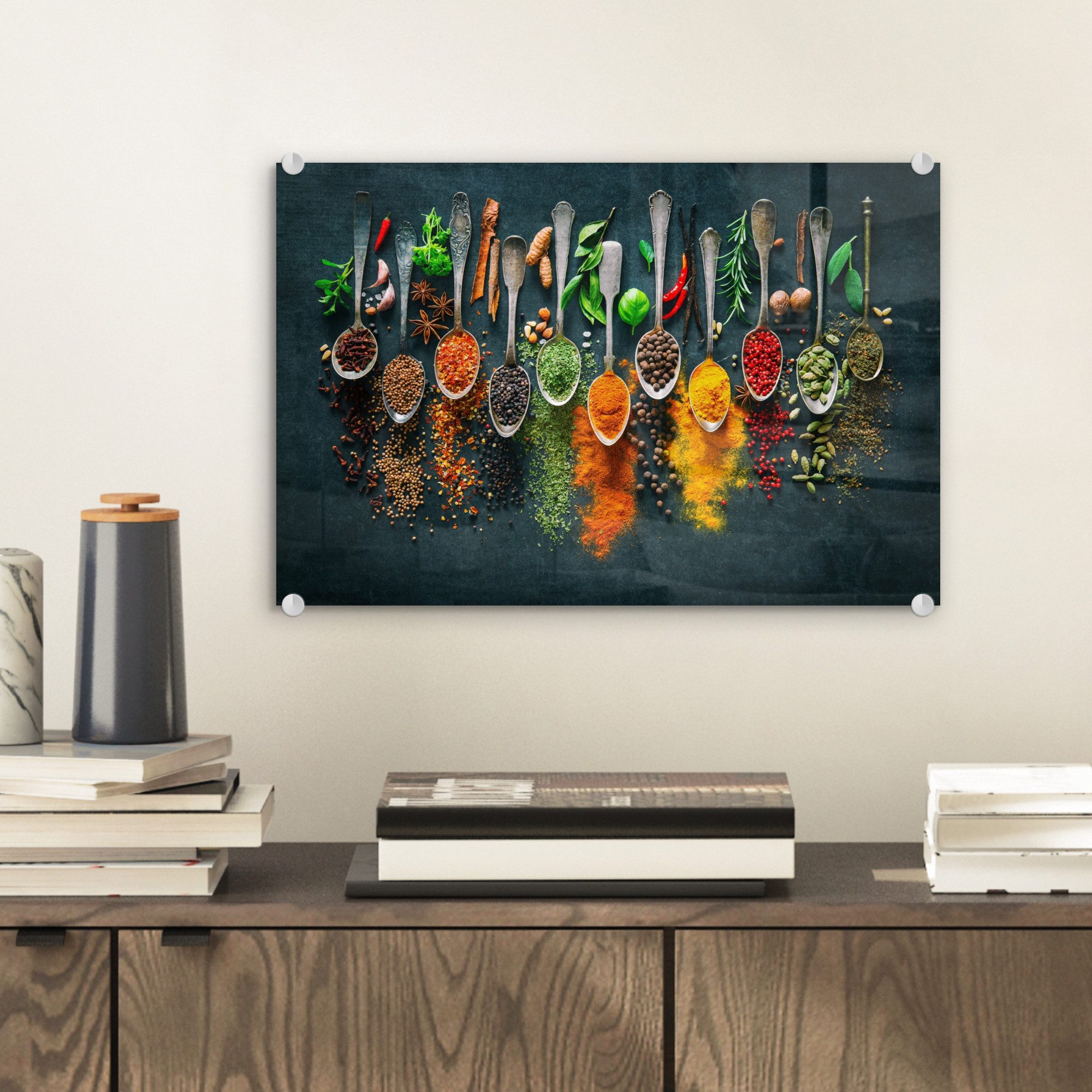 MuchoWow Acrylglasbild Löffel - Gewürze - günstig online kaufen