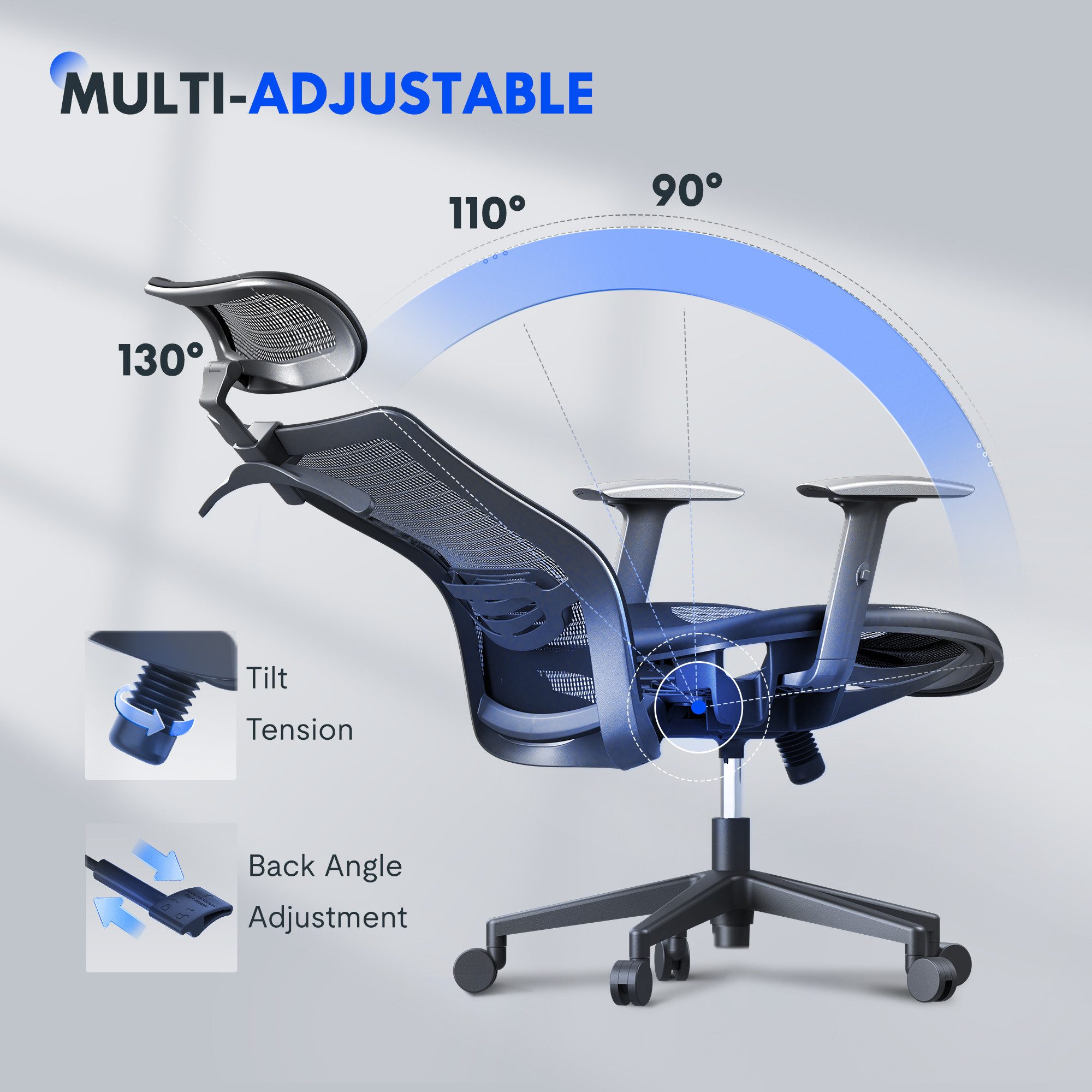 FLEXISPOT Bürostuhl Ergonomischer Büro-/Home-Office-Stuhl OC3 (mit günstig online kaufen