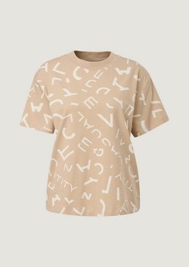comma casual identity Kurzarmshirt T-Shirt mit Allover-Print