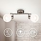 B.K.Licht LED Deckenspot »BKL1364«, schwenkbare LED Deckenlampe mit Glasschirm, warmweiße Lichtfarbe, 2x 5W, 3.000 K, E14, 2x 470lm, 2-flammig, Bild 1